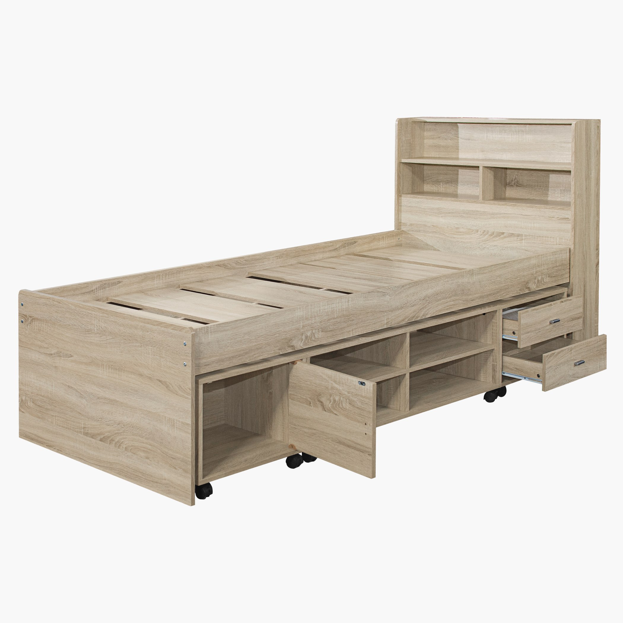 Cooper Single Bed with Storage - 90x200 cm-hbxfurniture-bedsandbedsets-beds-single-image-7