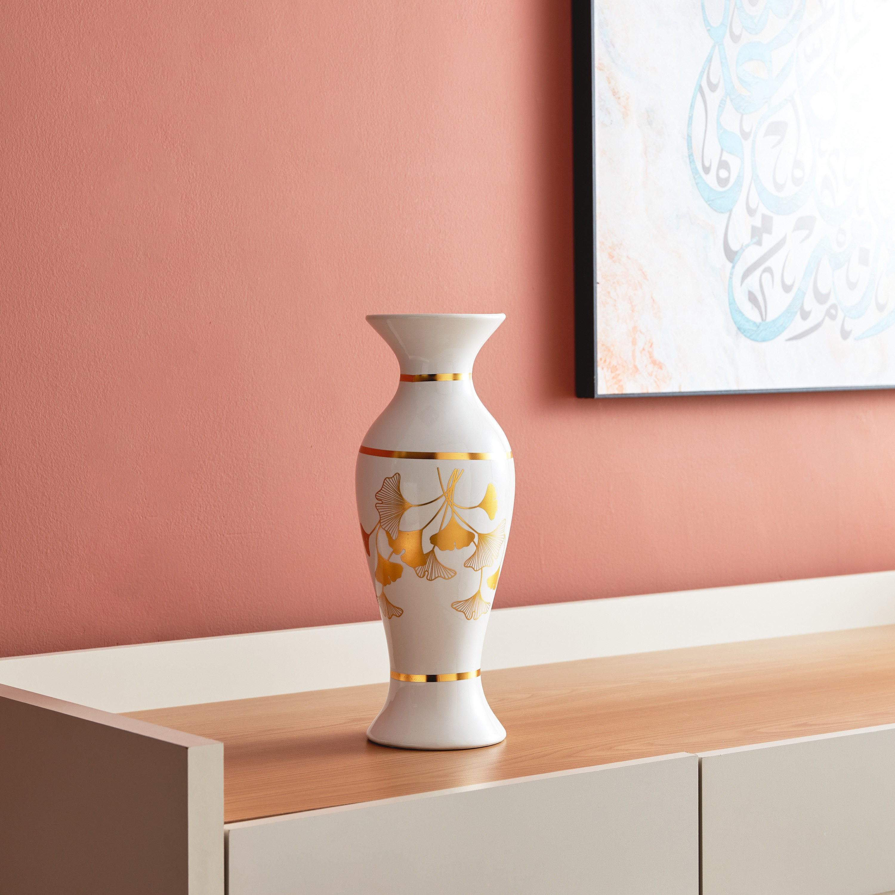 مزهرية سيراميك بتصميم جينكو من هبة - 12x12x32 سم-hbxbedroom-decorandaccessories-vases-image-2