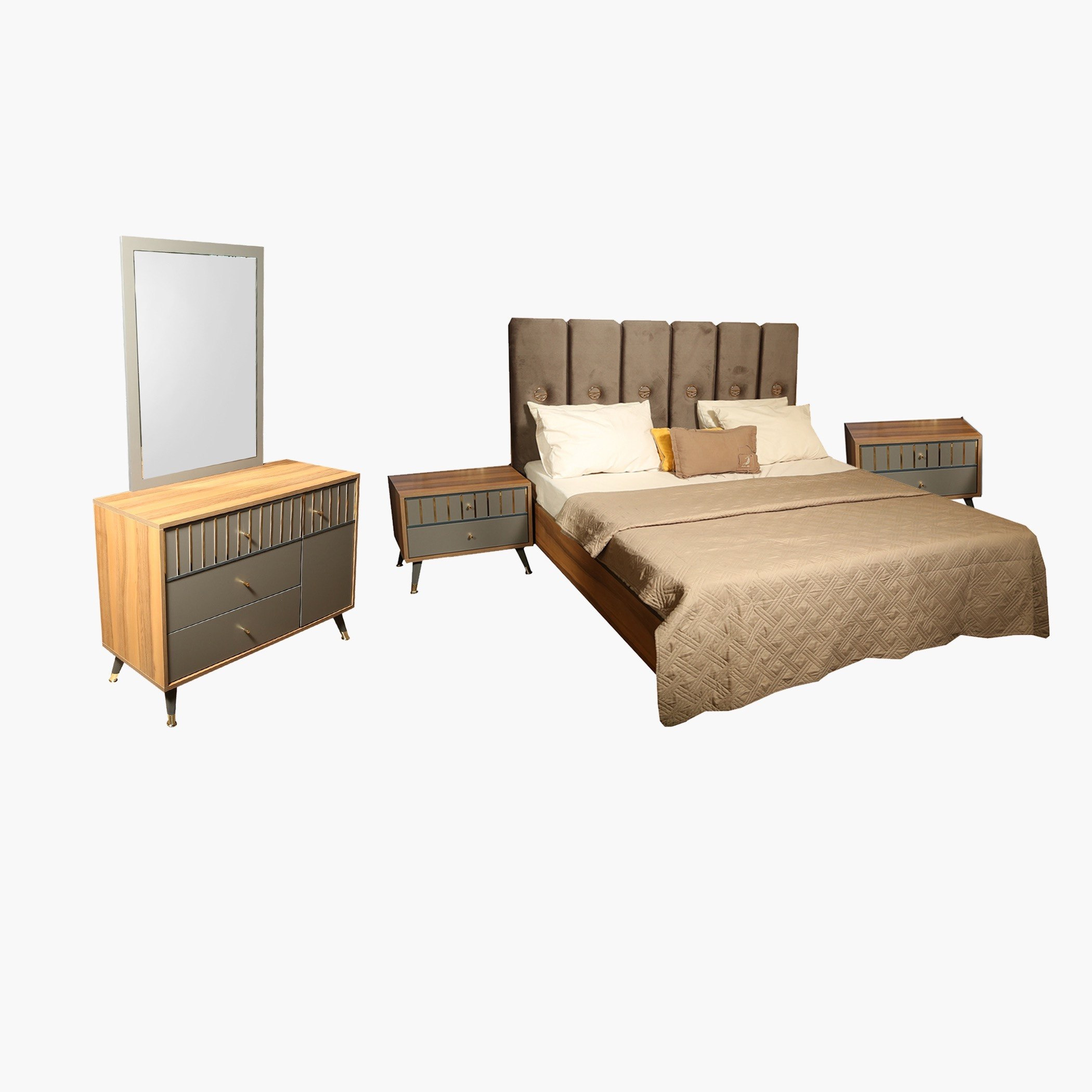 طقم غرفة نوم كينج 5 قطع من أليسي - 180x200 سم-hbxbedroom-bedsandbedsets-bedroomsets-king-image-2