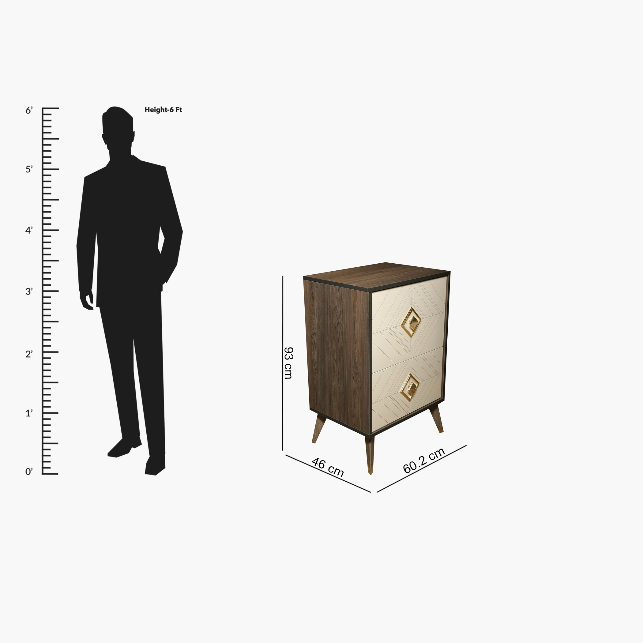 وحدة تخزين بـ 4 أدراج من بريزما-hbxfurniture-dressersandchests-chestofdrawers-image-6