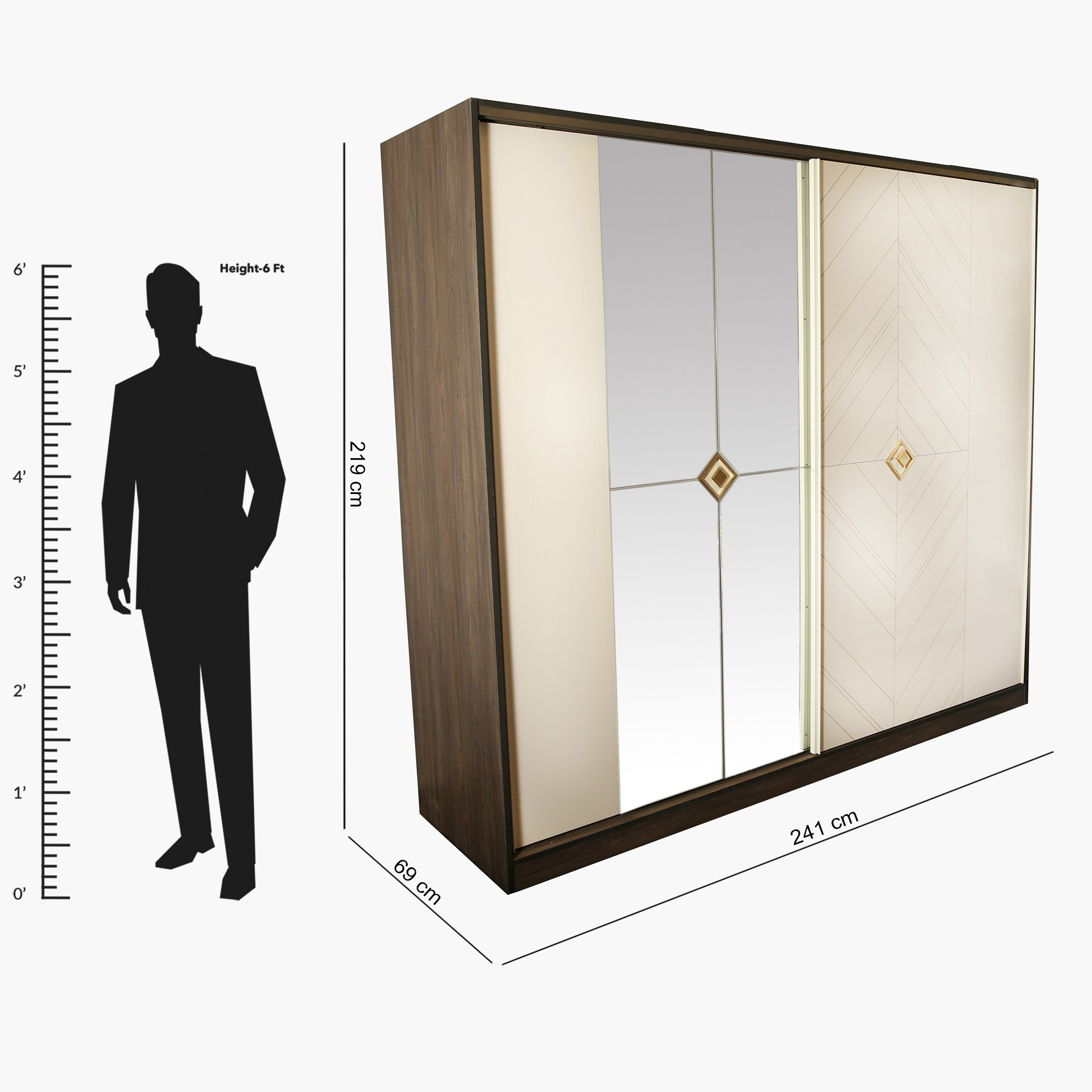 خزانة ملابس بباب انزلاقي ومرآة من بريزما-hbxfurniture-wardrobes-image-6