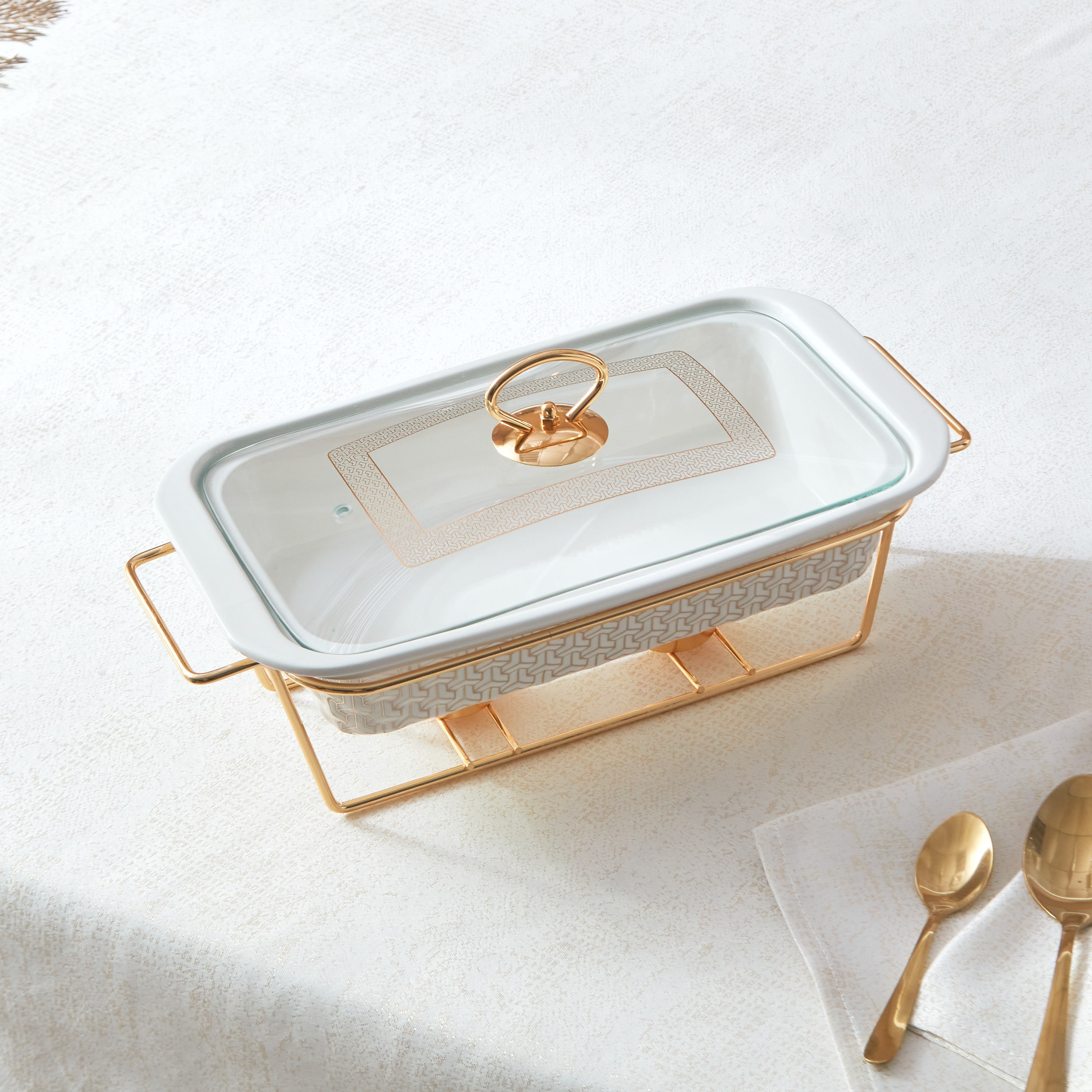 كسرولة مستطيلة بحامل شمعة من كلتيك - 33 سم-hbxdecorandfurnishings-tabletop-serveware-image-1