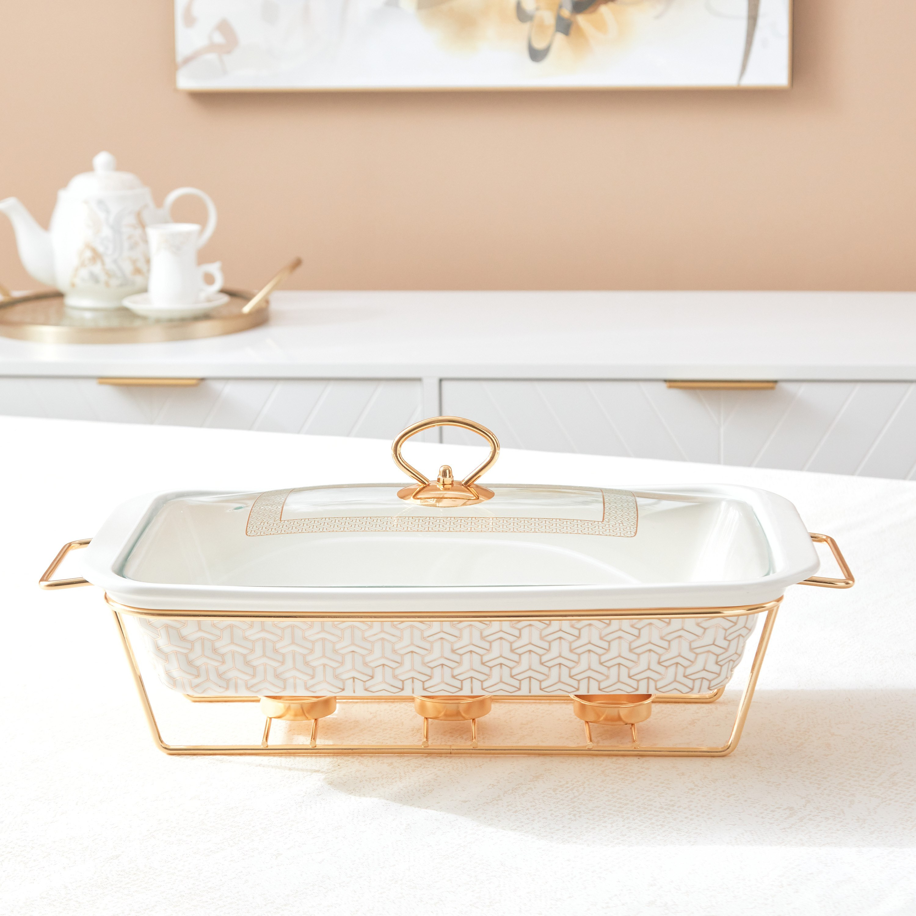 كسرولة مستطيلة بحامل شمعة من كلتيك - 42 سم-hbxdecorandfurnishings-tabletop-serveware-image-2