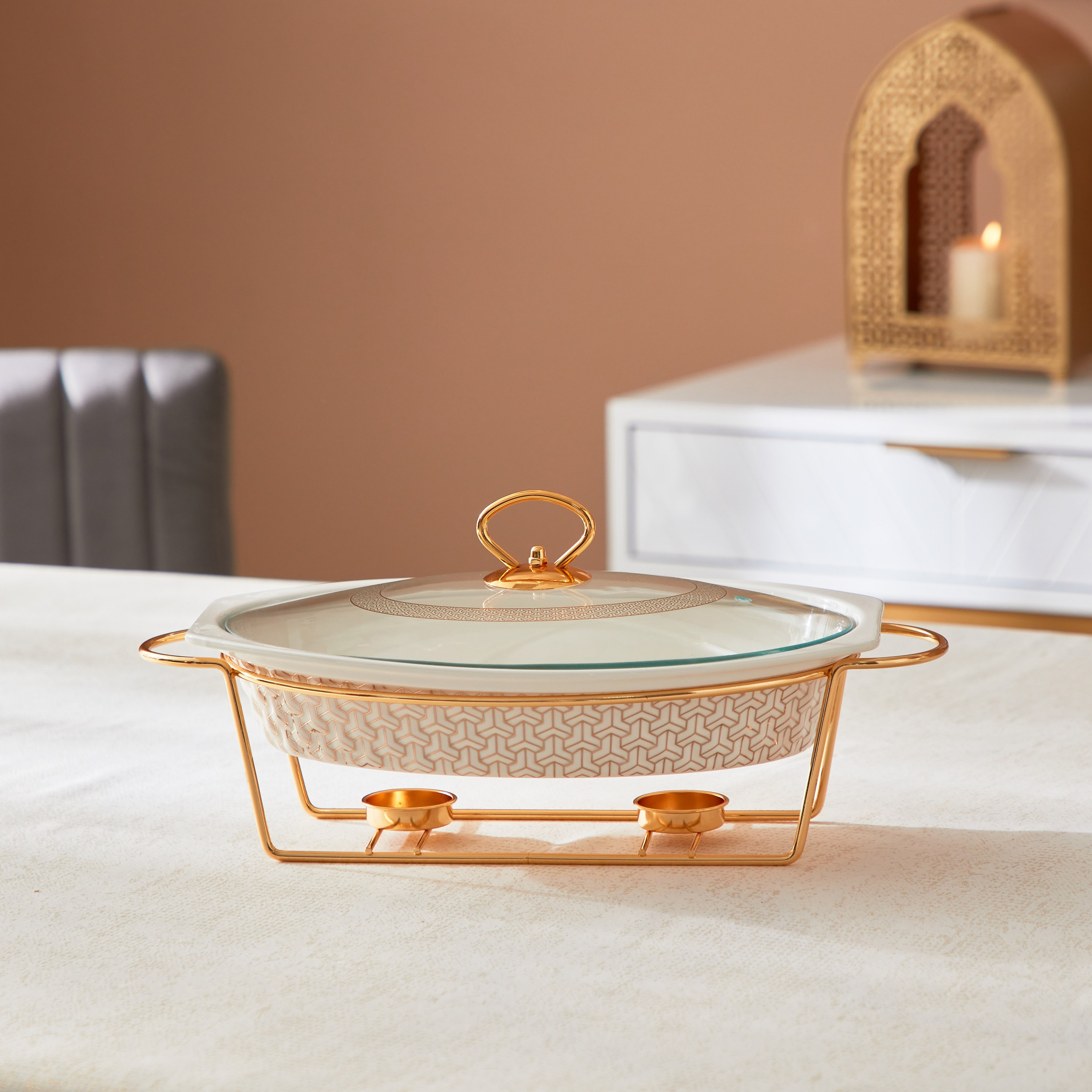 كسرولة بيضاوية بحامل شموع من كلتيك - 31.75 سم-hbxdecorandfurnishings-tabletop-serveware-image-2