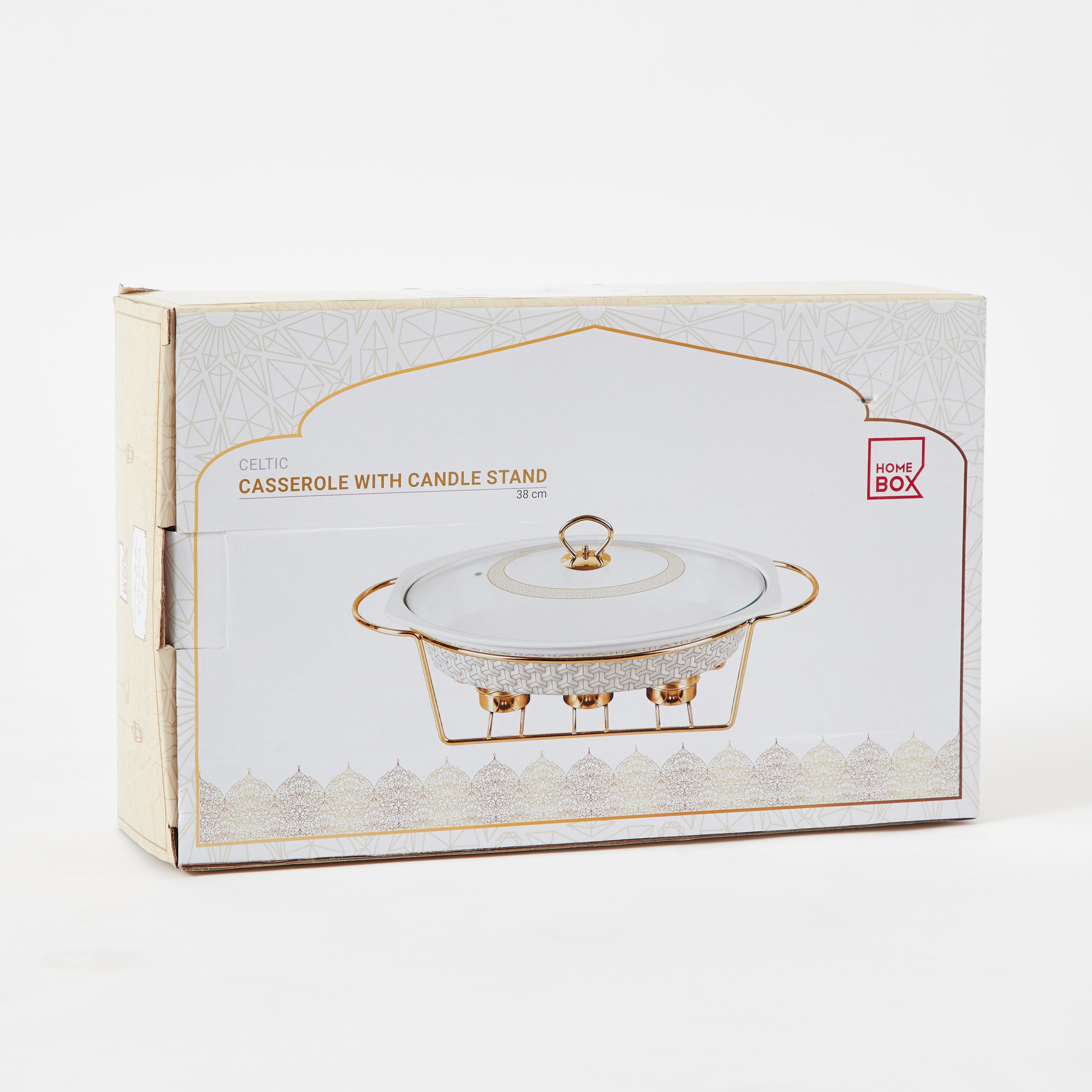 Celtic Oval Casserole with Candle Stand - 38 cm-hbxdecorandfurnishings-tabletop-serveware-image-6