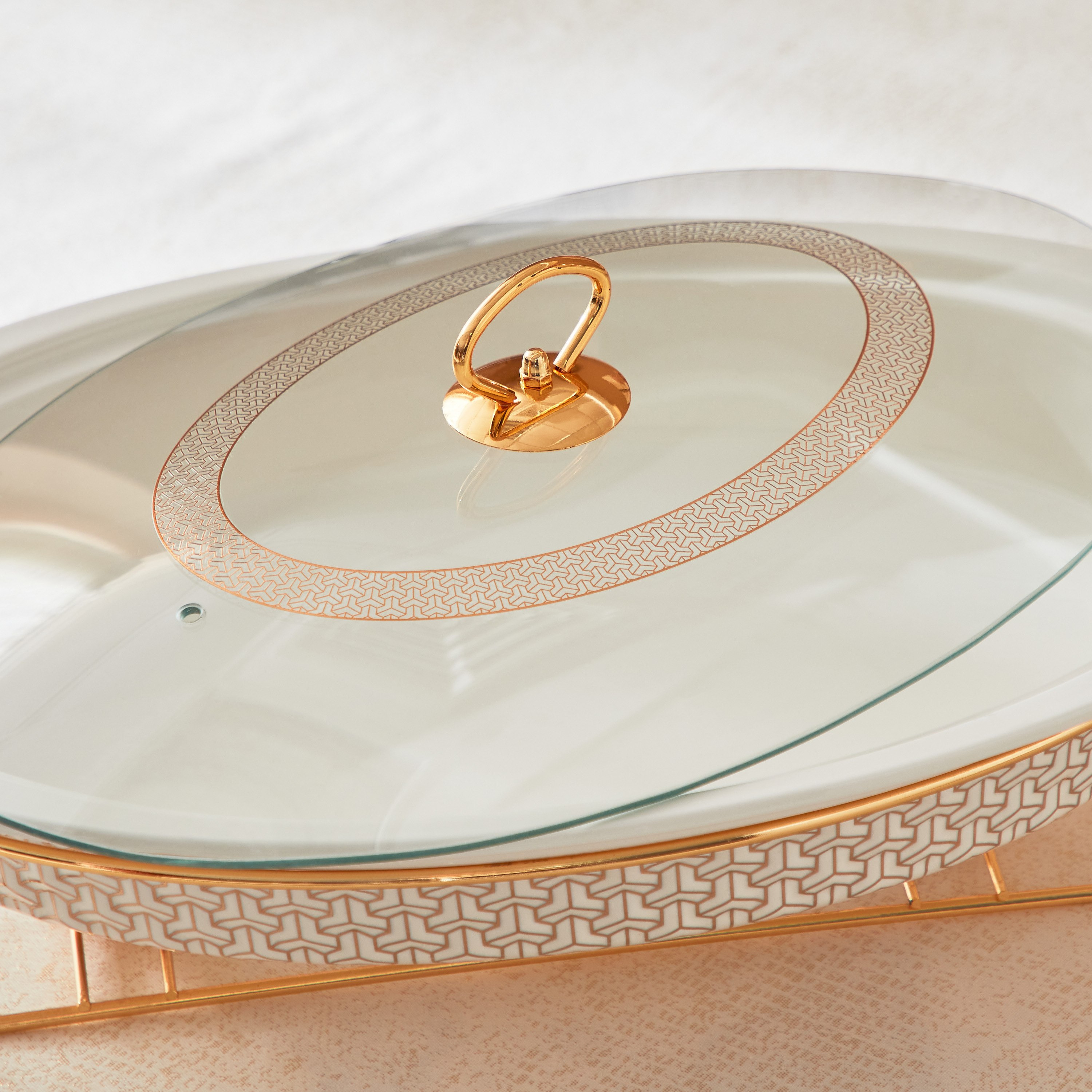 كسرولة بيضاوية بحامل شموع من كلتيك - 43 سم-hbxdecorandfurnishings-tabletop-serveware-image-2