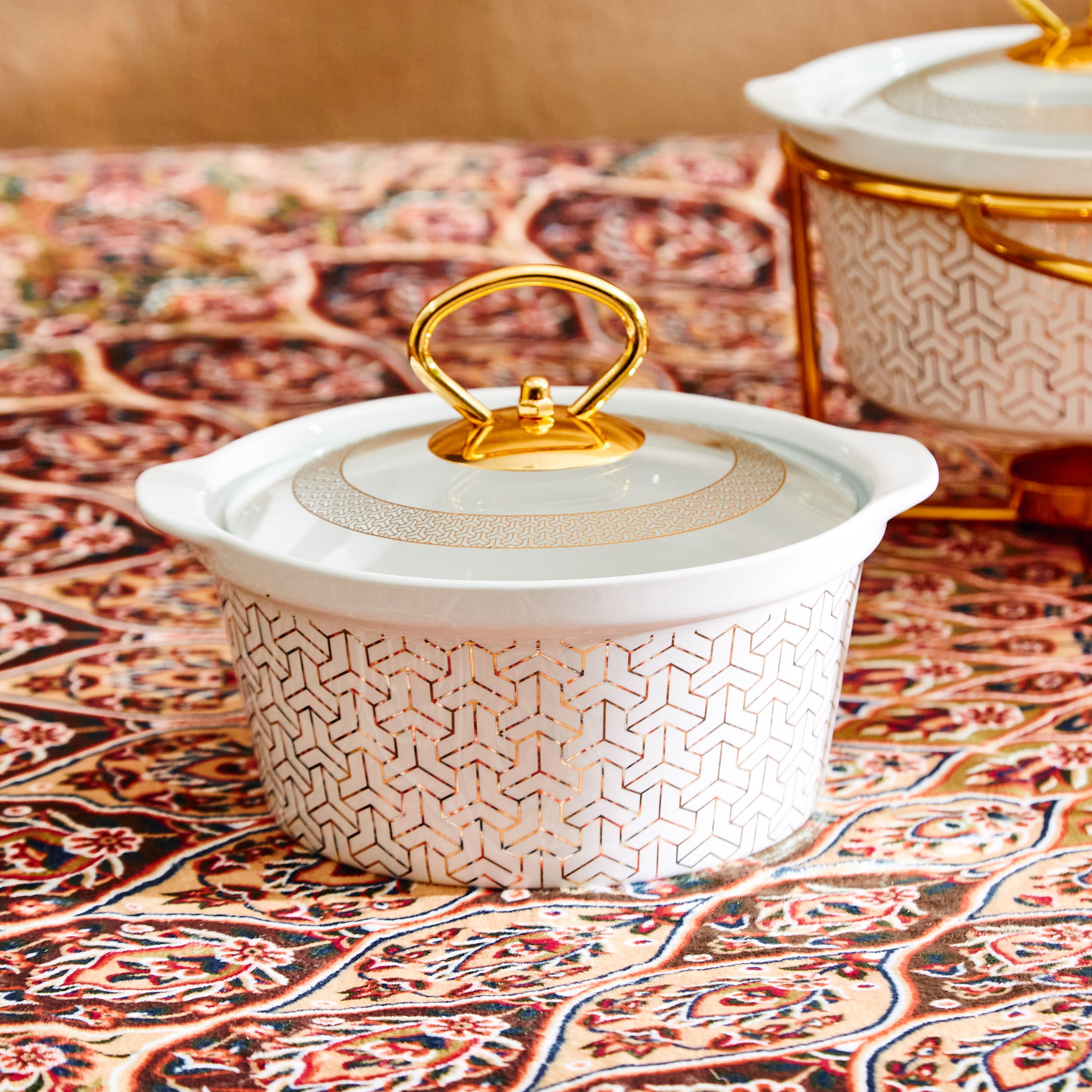 طقم كسرولات مستديرة 4 قطع مع حامل شموع من سيلتك - 18 سم-hbxdecorandfurnishings-tabletop-serveware-image-2