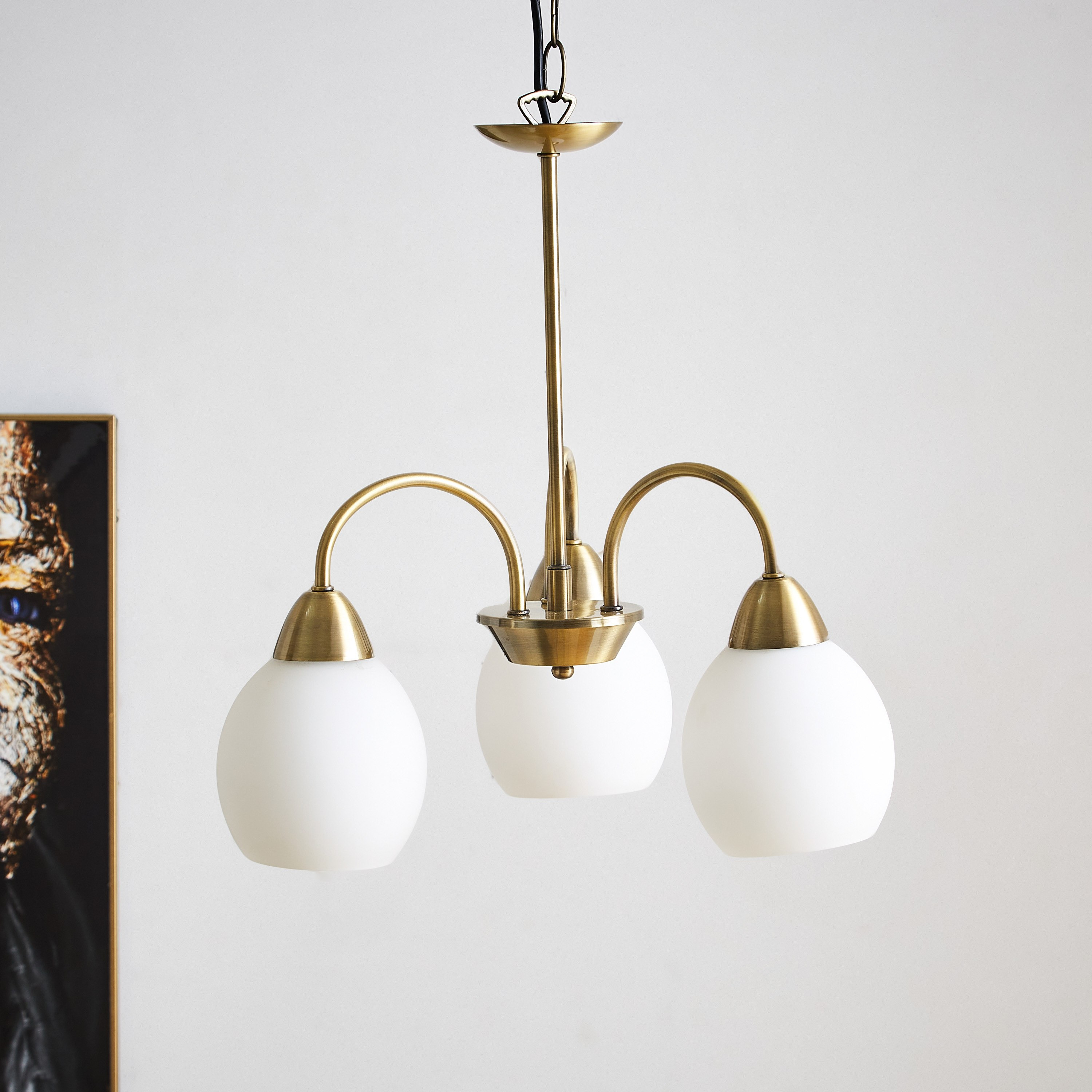 مصباح متدلّي معدني 3 شموع بغطاء زجاج من كورسيكا - 45x150 سم-hbxhomeware-hbxdecorandfurnishings-image-1