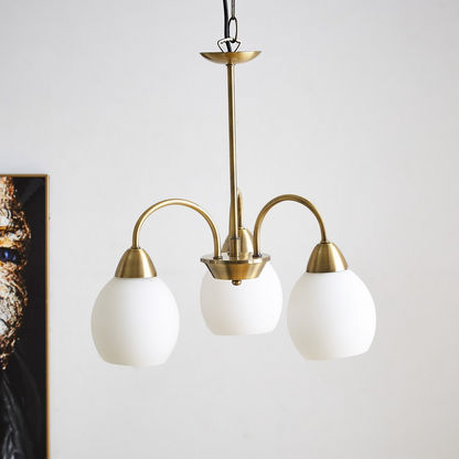 Corsica 3-Tealight Metal Pendant Lamp with Glass Shade - 45x150 cms
