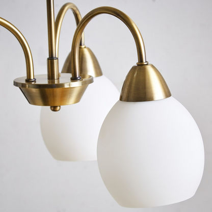 Corsica 3-Tealight Metal Pendant Lamp with Glass Shade - 45x150 cms