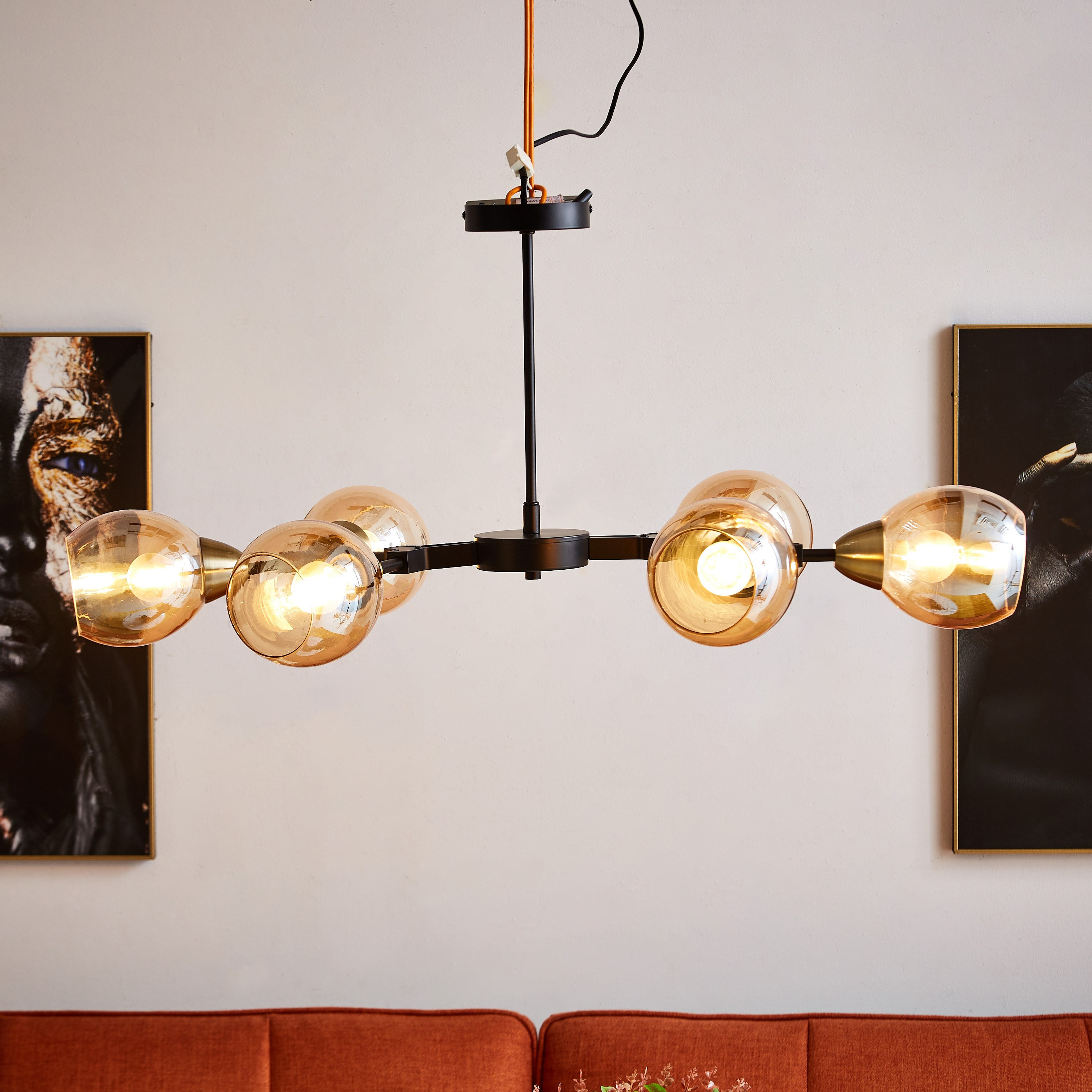 مصباح سقف بغطاء معدني وزجاج كرزي من كورسيكا - 88x60x37 سم-hbxhomeware-hbxdecorandfurnishings-image-2
