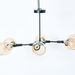 Corsica Ceiling Lamp with Metal and Cranberry Glass Shade - 88x60x37 cm-Ceiling Lamps-thumbnail-4