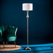 Corsica Metal Floor Lamp with Fabric Shade - 35x160 cm-Floor Lamps-thumbnailMobile-0