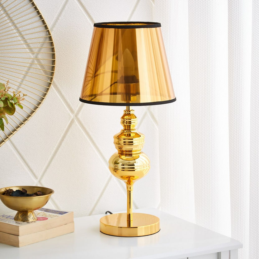 Corsica Table Lamp with Metal Base and PVC Shade - 25x55 cm-Table Lamps-image-0
