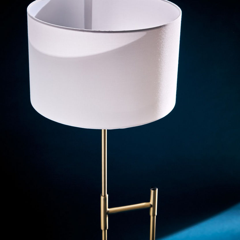 Corsica Metal Floor Lamp with Fabric Shade - 44x35x160 cm-Floor Lamps-image-2