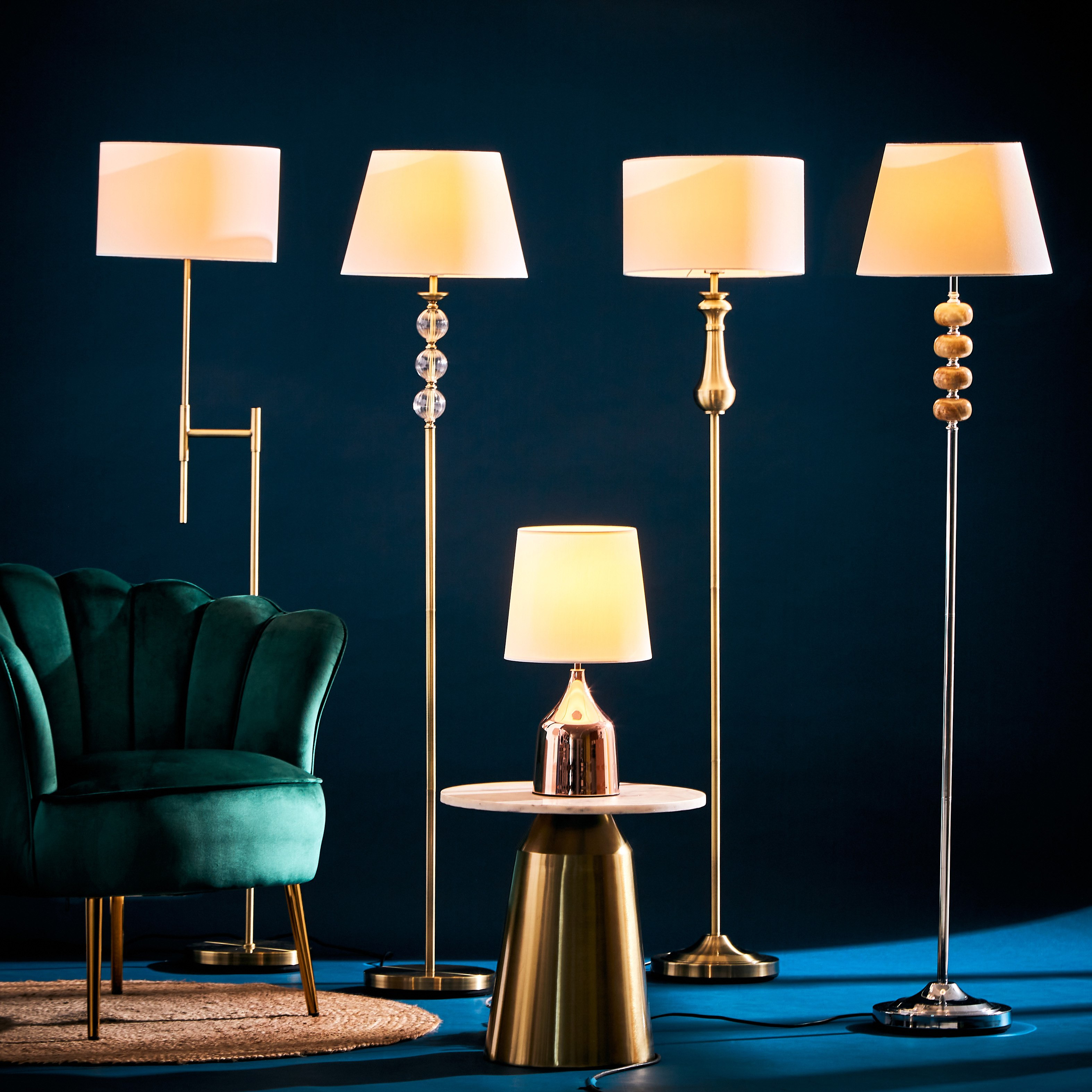 Corsica Metal Floor Lamp with Fabric Shade - 35x160 cm-hbxhomeware-hbxdecorandfurnishings-image-5