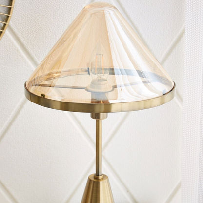 مصباح طاولة بغطاء زجاجي من كورسيكا - 25x45 سم