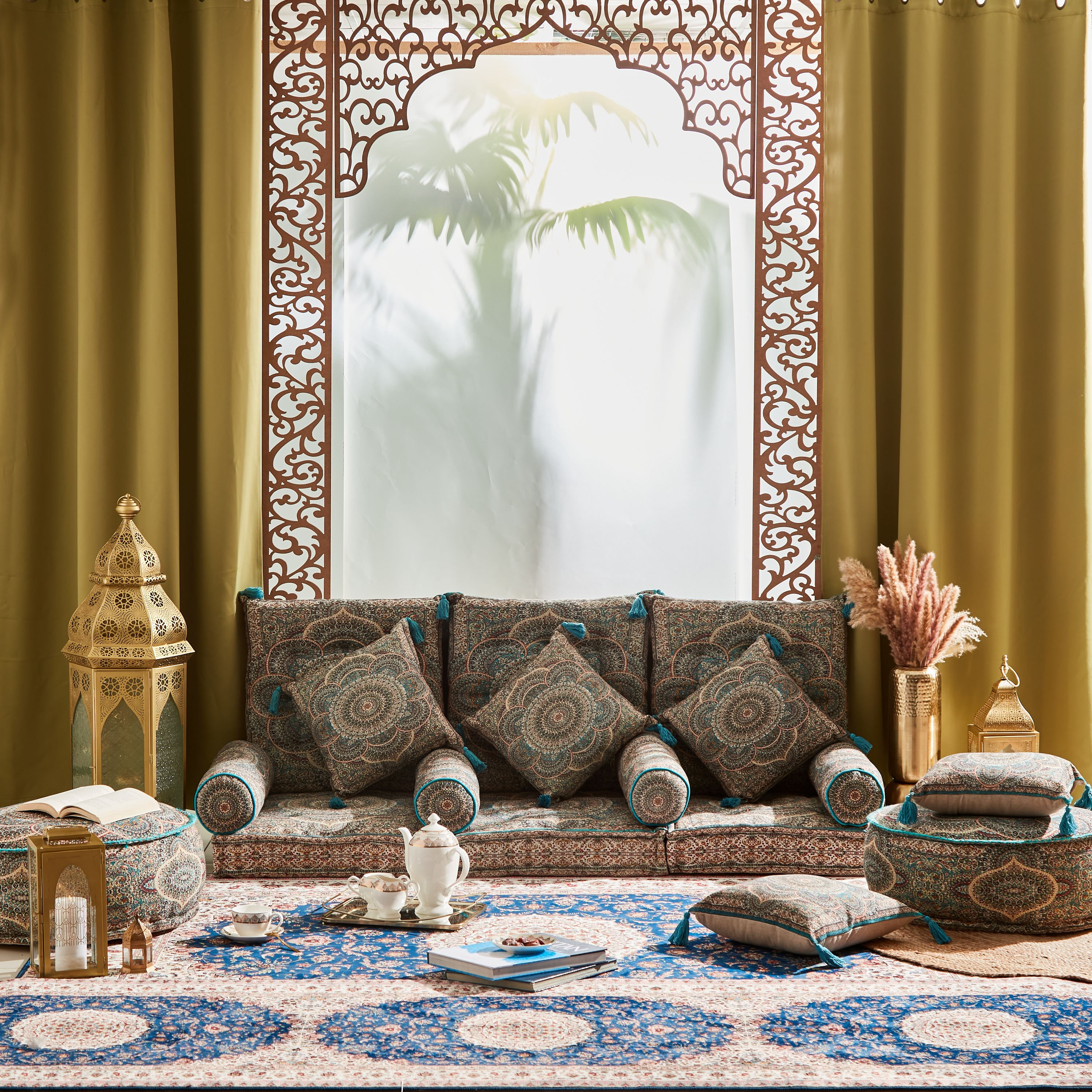 مقعد بوف بطبعات من مهرجان آليا - 60x60x25 سم-hbxlivingroom-sofasandarmchairs-ottomansandfootstools-image-5