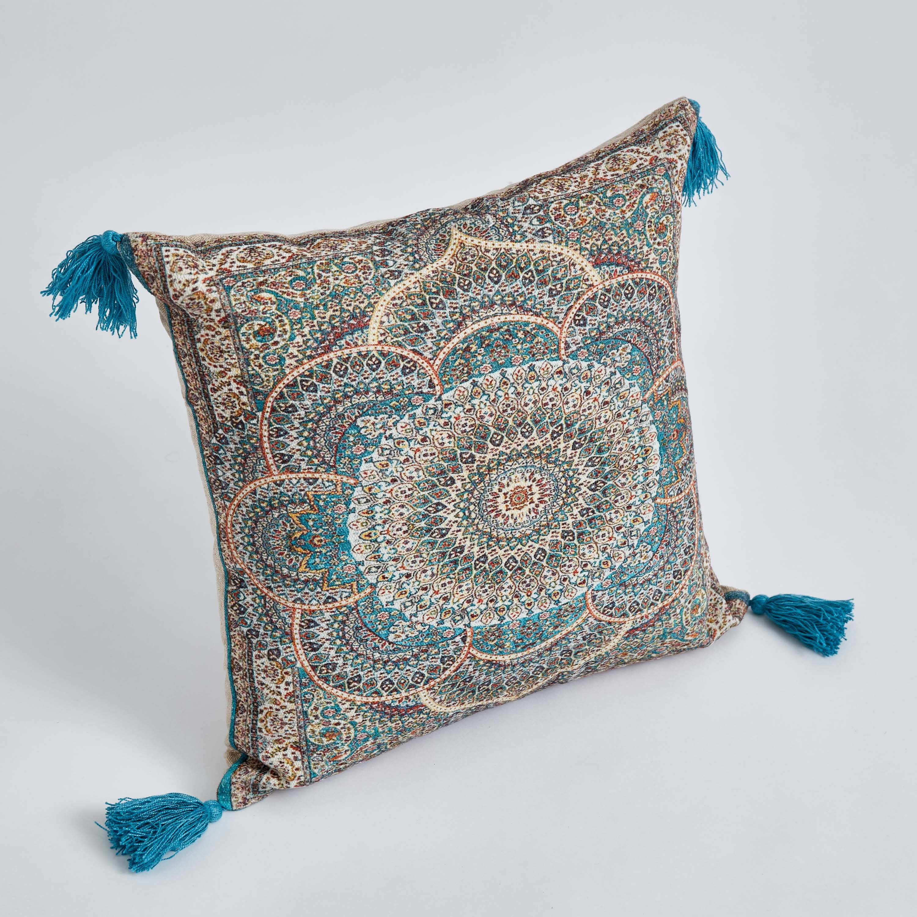 Mahrgan Aalia Printed Patchwork Cushion - 40x40 cm-hbxlivingroom-furnishings-cushionsandcovers-filledcushions-image-7