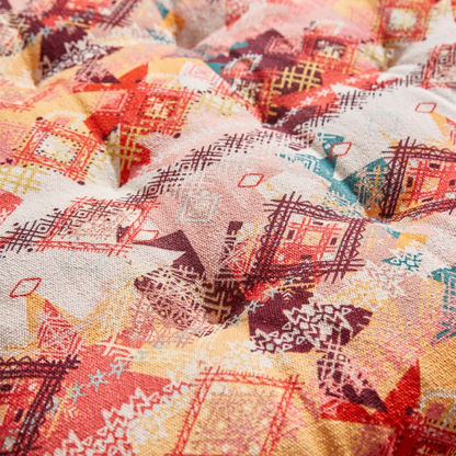 Mahrgan Aara Printed Patchwork Cushion - 60x60 cm