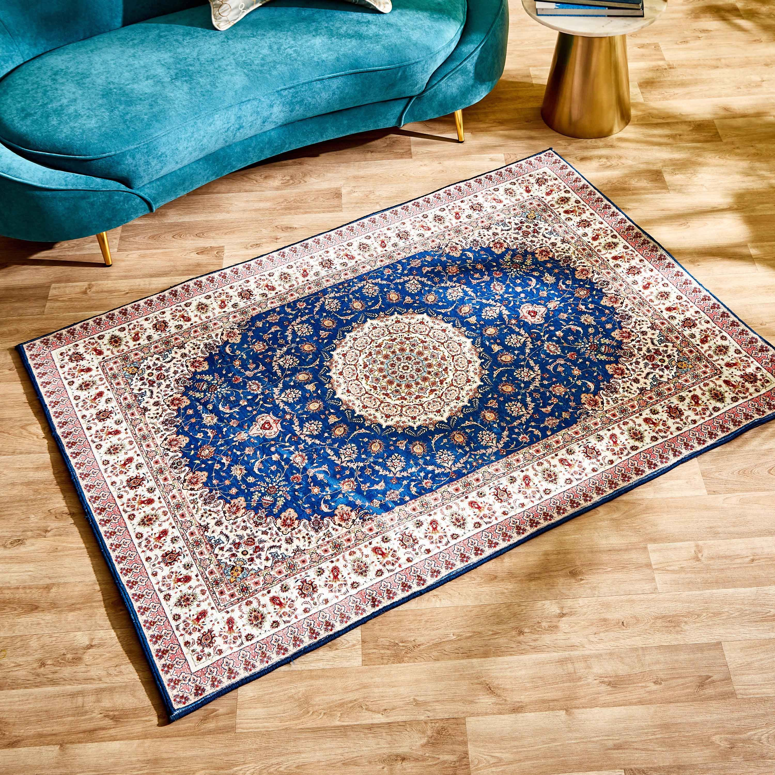 Miraj Zia Velvet Rug - 120x170 cm-hbxdecorandfurnishings-floorcoverings-rugs-image-1