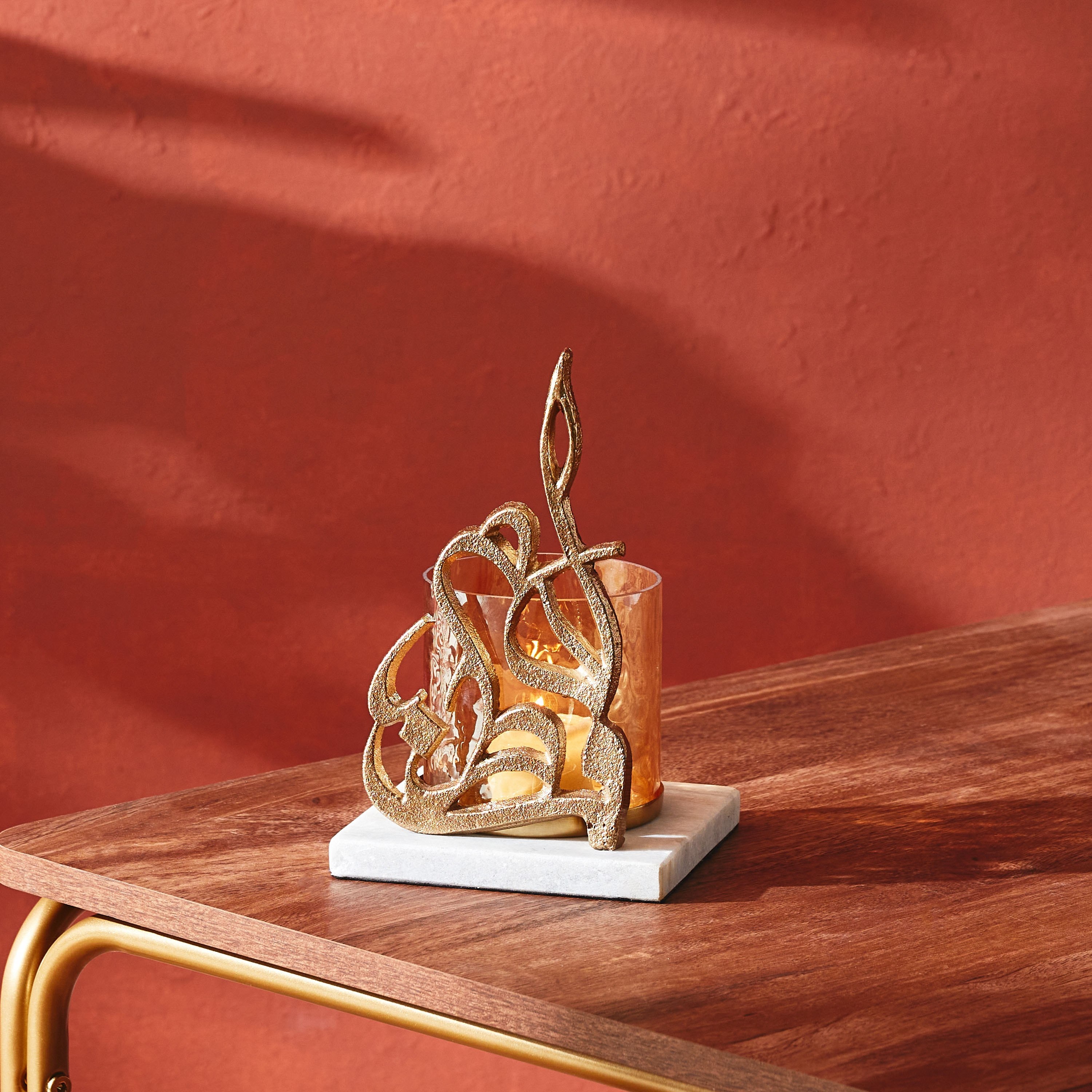 حامل شموع من كاليجرافي - 13x13x20 سم-hbxlivingroom-decorandaccessories-candleholders-image-1