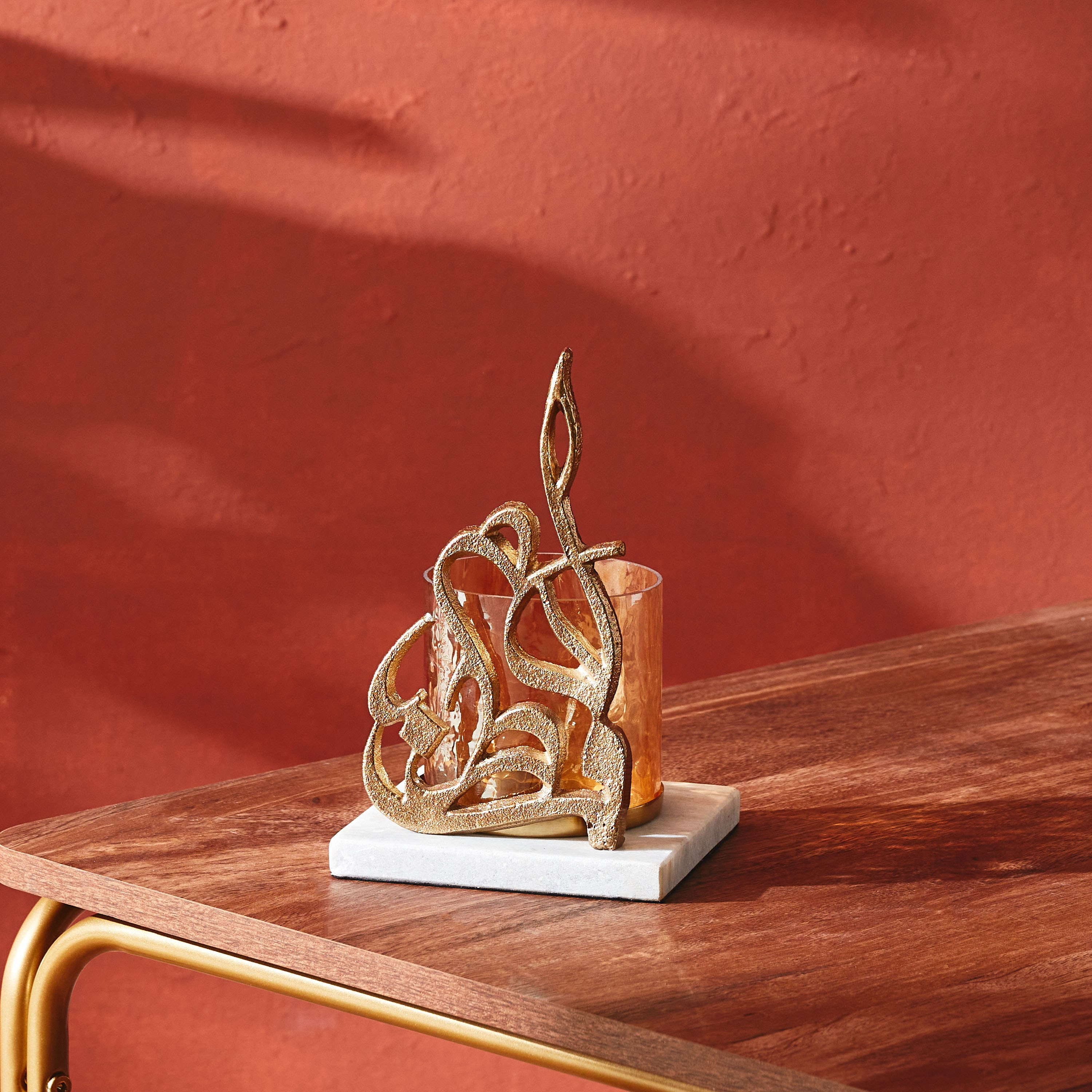 حامل شموع من كاليجرافي - 13x13x20 سم-hbxlivingroom-decorandaccessories-candleholders-image-2