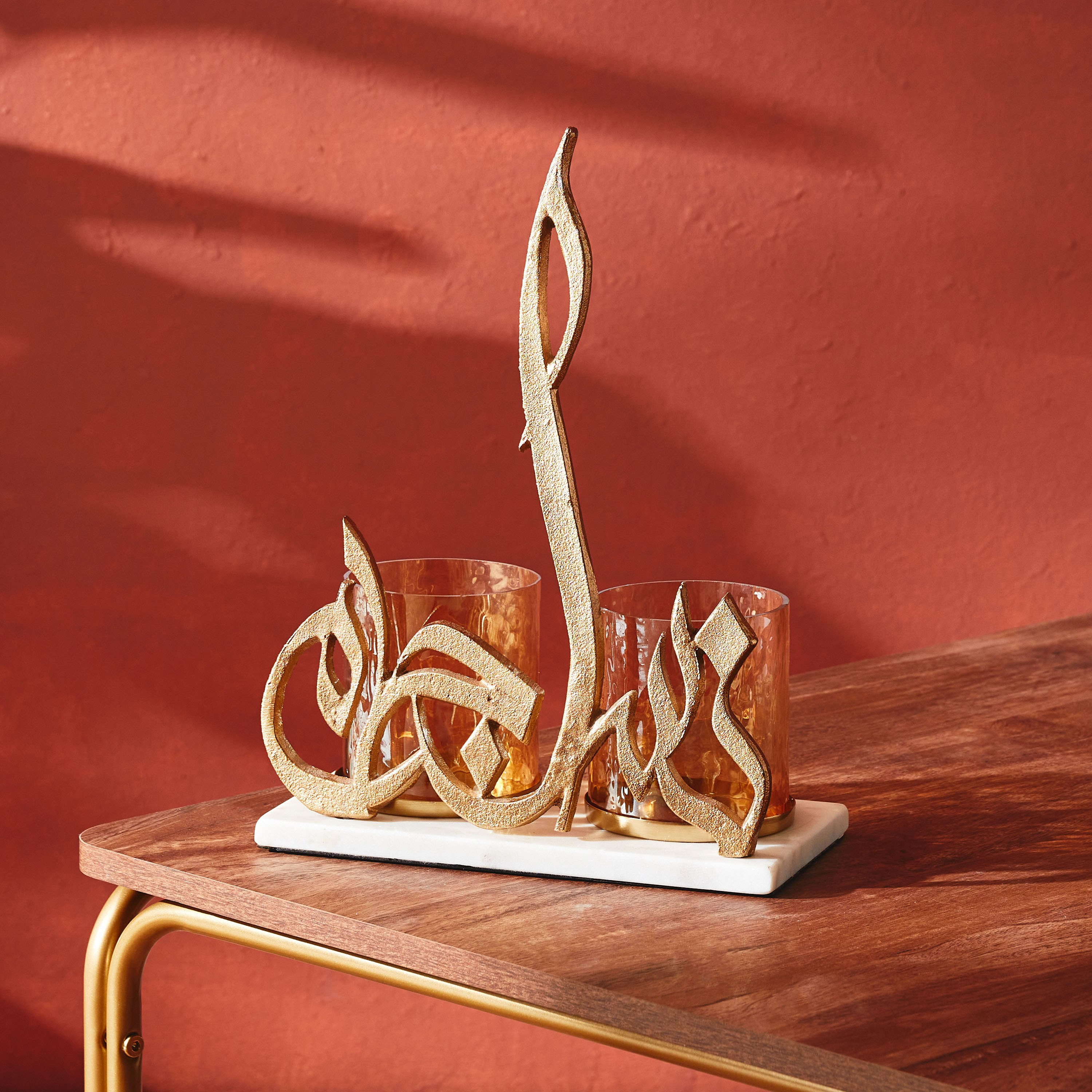 Calligraphy Metal Candleholder - 24x13x33 cm-hbxlivingroom-decorandaccessories-candleholders-image-2