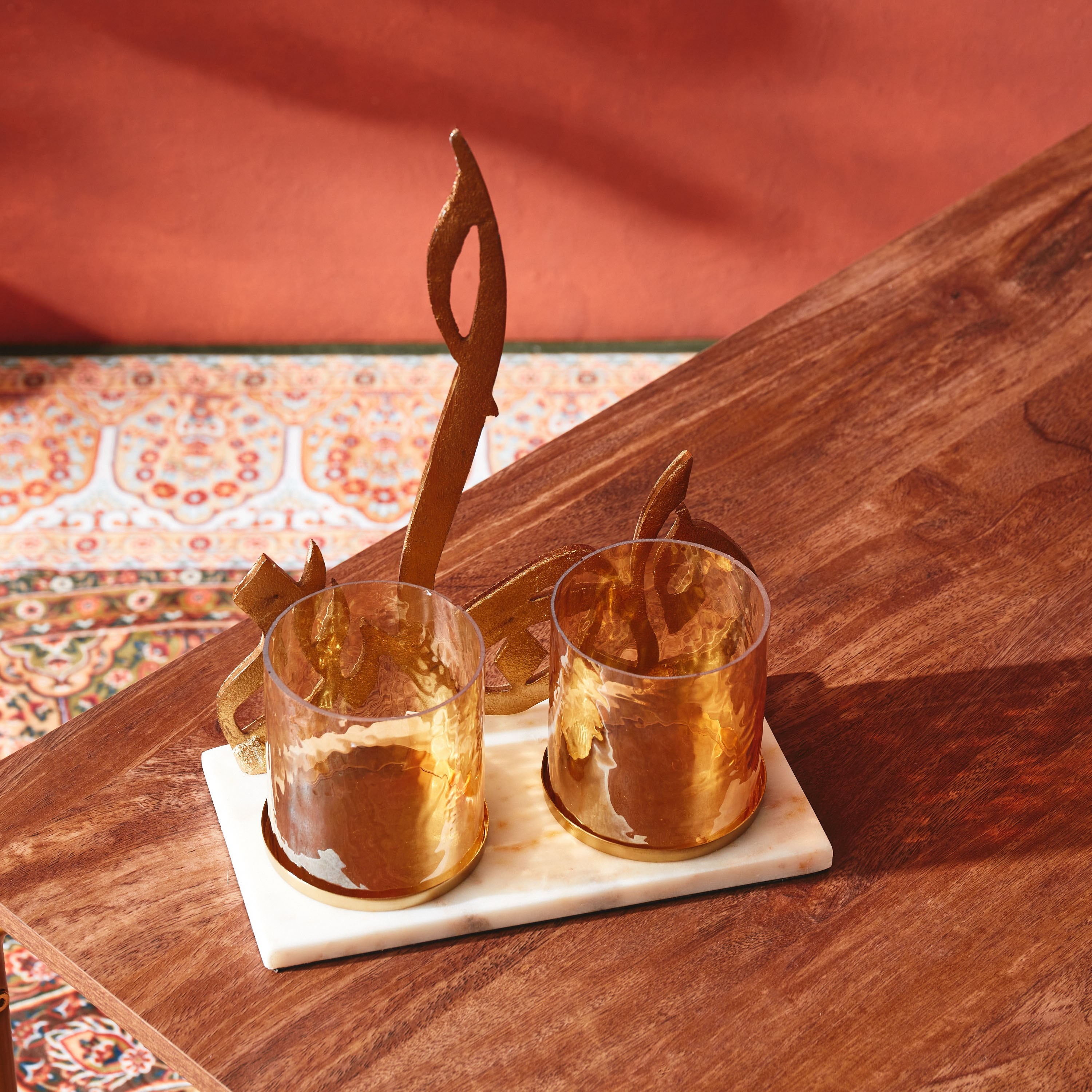 Calligraphy Metal Candleholder - 24x13x33 cm-hbxlivingroom-decorandaccessories-candleholders-image-3