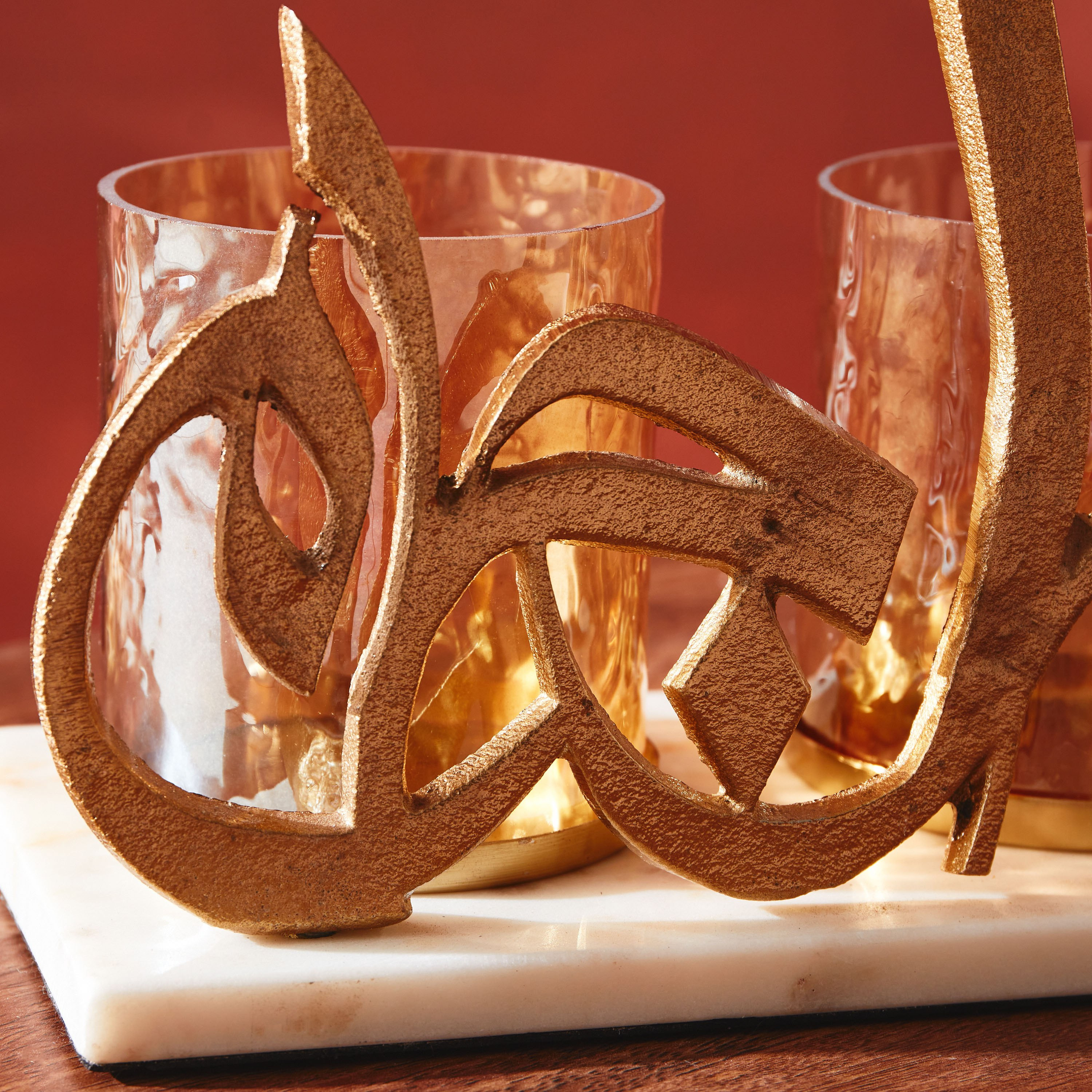 Calligraphy Metal Candleholder - 24x13x33 cm-hbxlivingroom-decorandaccessories-candleholders-image-6