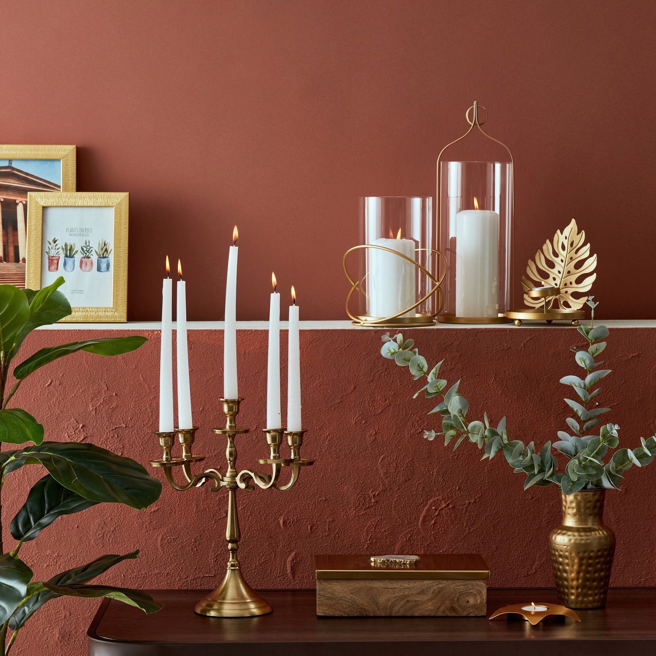 Zara Candelabra with 5 Slots - 22x22x32 cm-hbxlivingroom-decorandaccessories-candleholders-image-6