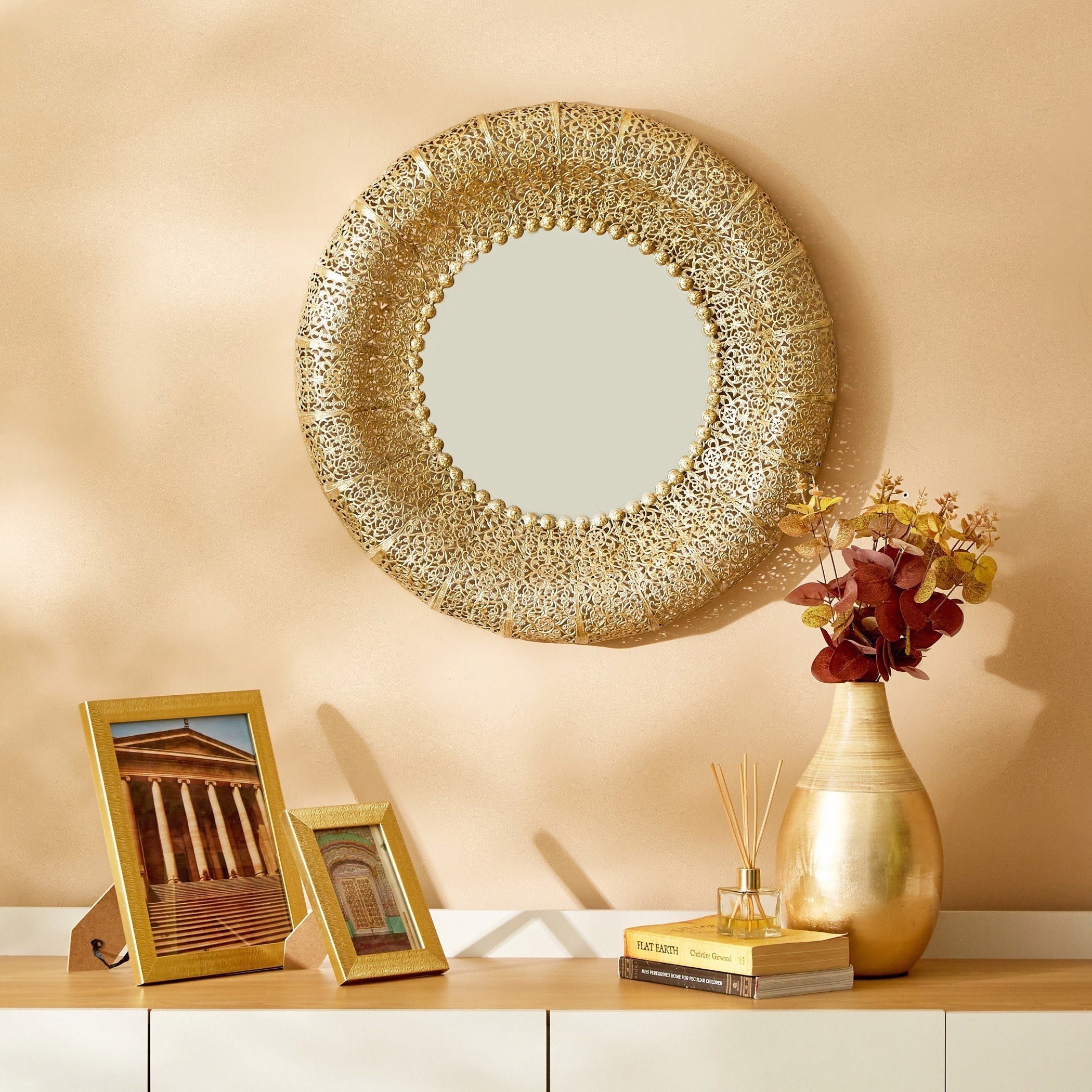 مرآة معدنية من نور - 58x6x58 سم-PROMO_HB_AE_B1G1_250925-image-1