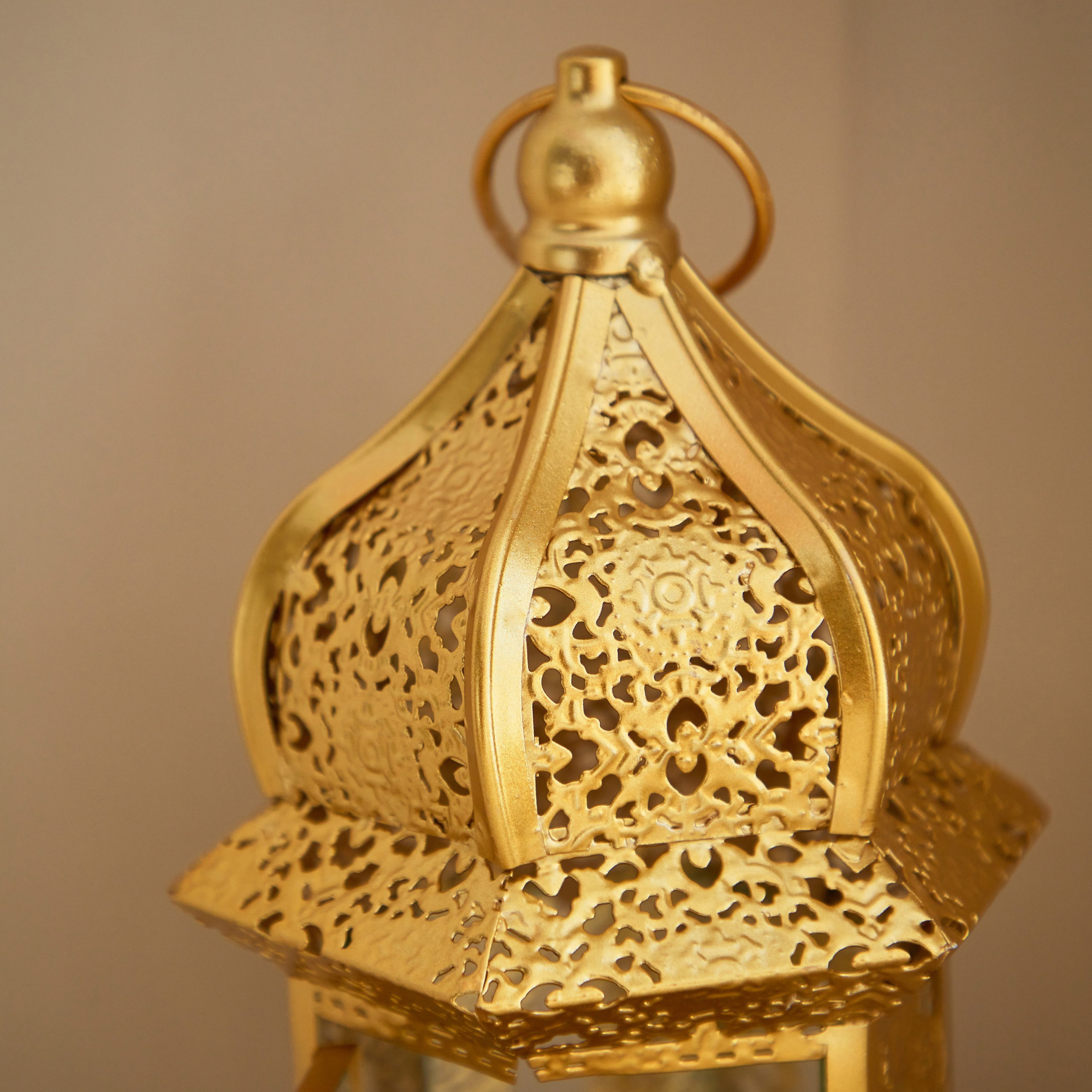 فانوس معدني من نور - 12x10x23 سم-hbxdecorandfurnishings-homeaccessories-lanterns-image-3