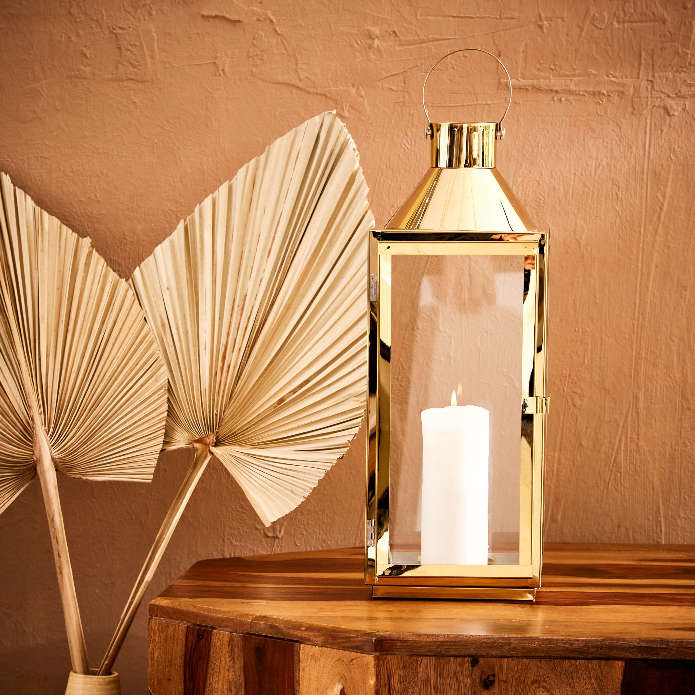 Nour Stainless Steel Lantern - 17x16x43 cm-PROMO_HB_AE_B1G1_250925-image-1
