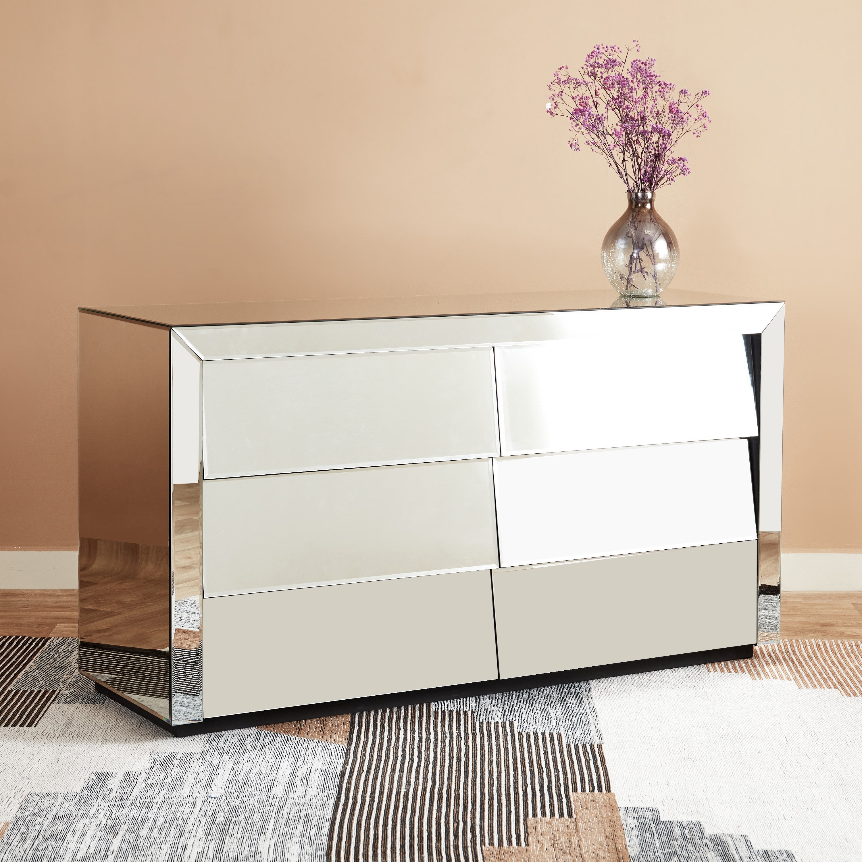 طاولة تزيين كبيرة 6 أدراج دون مرآة - تايلور رود من موڤو-hbxfurniture-dressersandchests-chestofdrawers-image-1