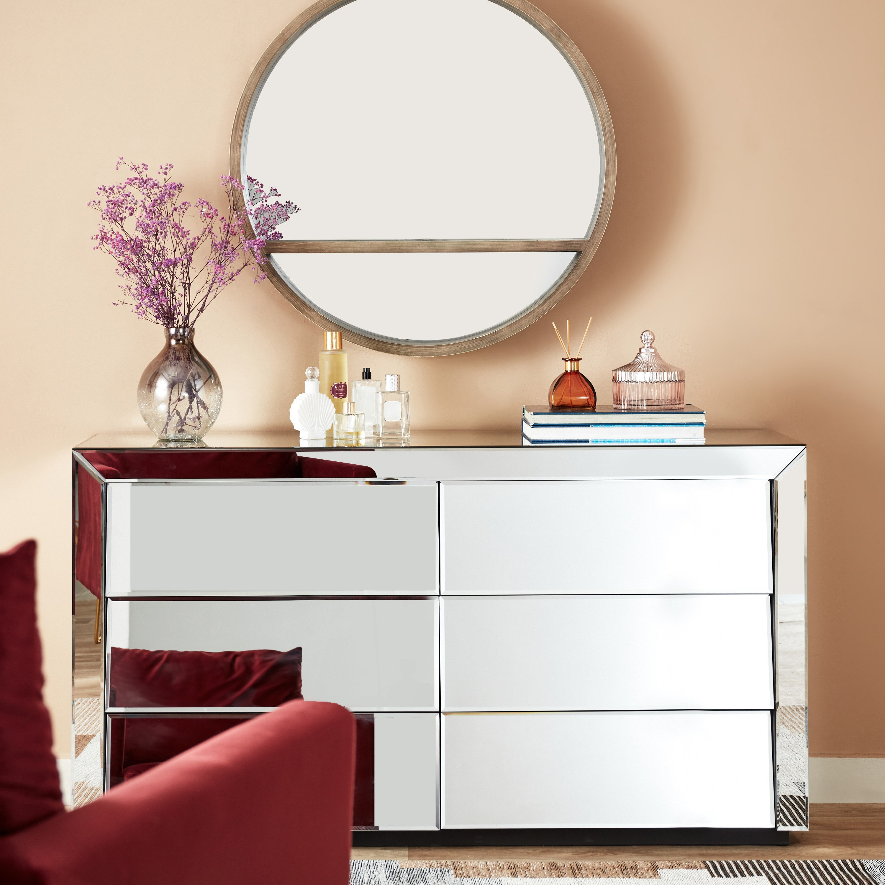 طاولة تزيين كبيرة 6 أدراج دون مرآة - تايلور رود من موڤو-hbxfurniture-dressersandchests-chestofdrawers-image-8
