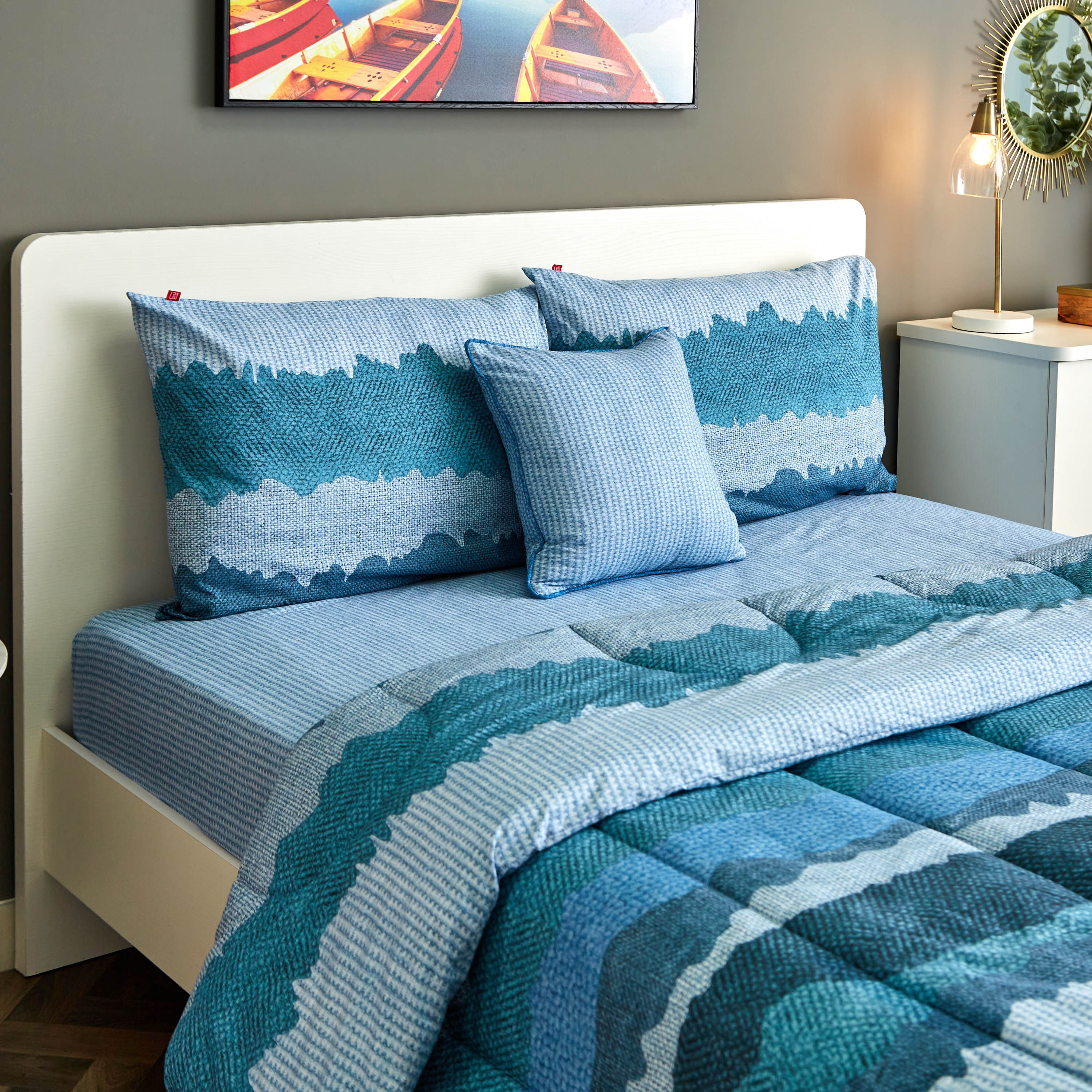 William 5-Piece Twin Printed Cotton BIAB Comforter Set - 160x220 cm-hbxhomeware-hbxdecorandfurnishings-image-2