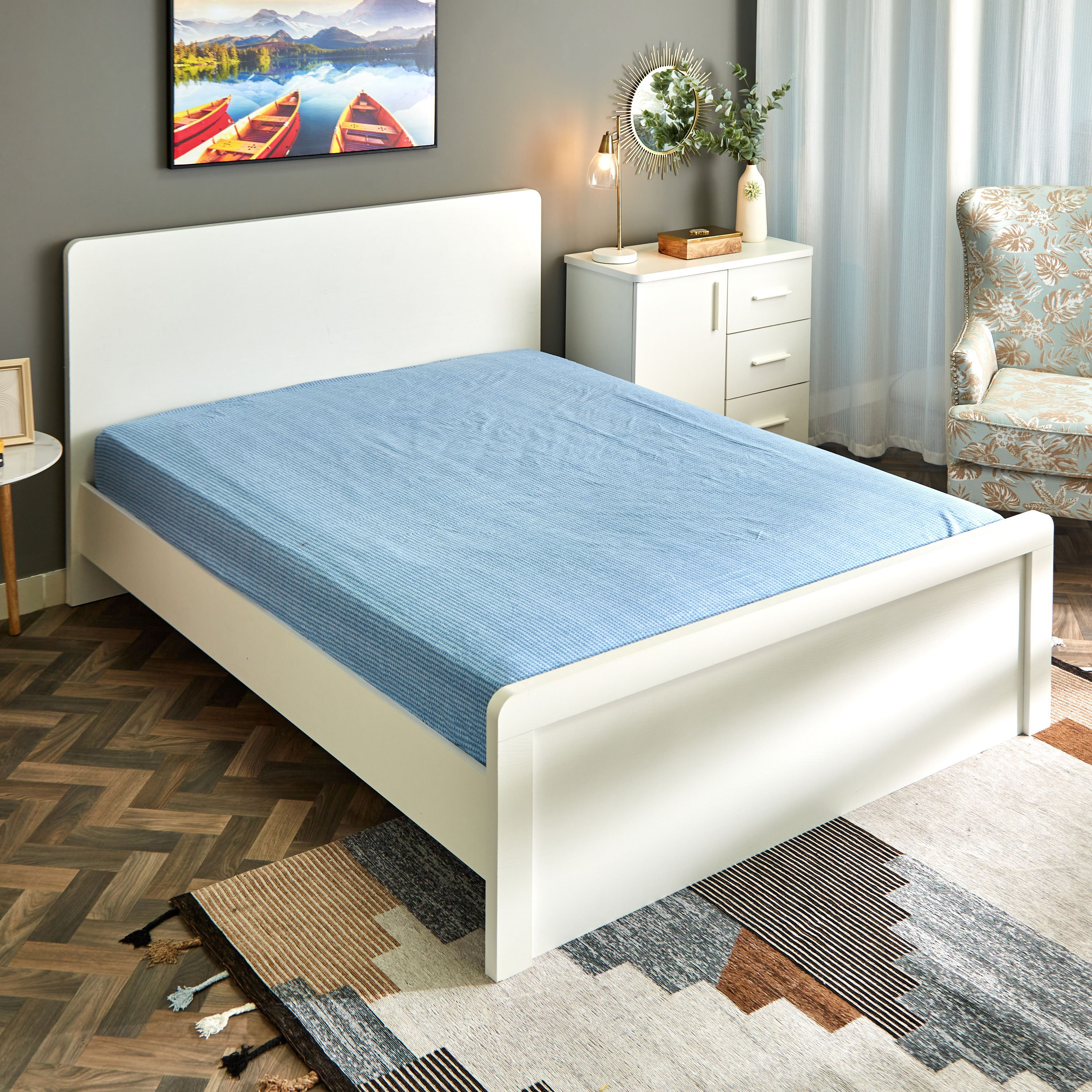 William 5-Piece Twin Printed Cotton BIAB Comforter Set - 160x220 cm-hbxhomeware-hbxdecorandfurnishings-image-6