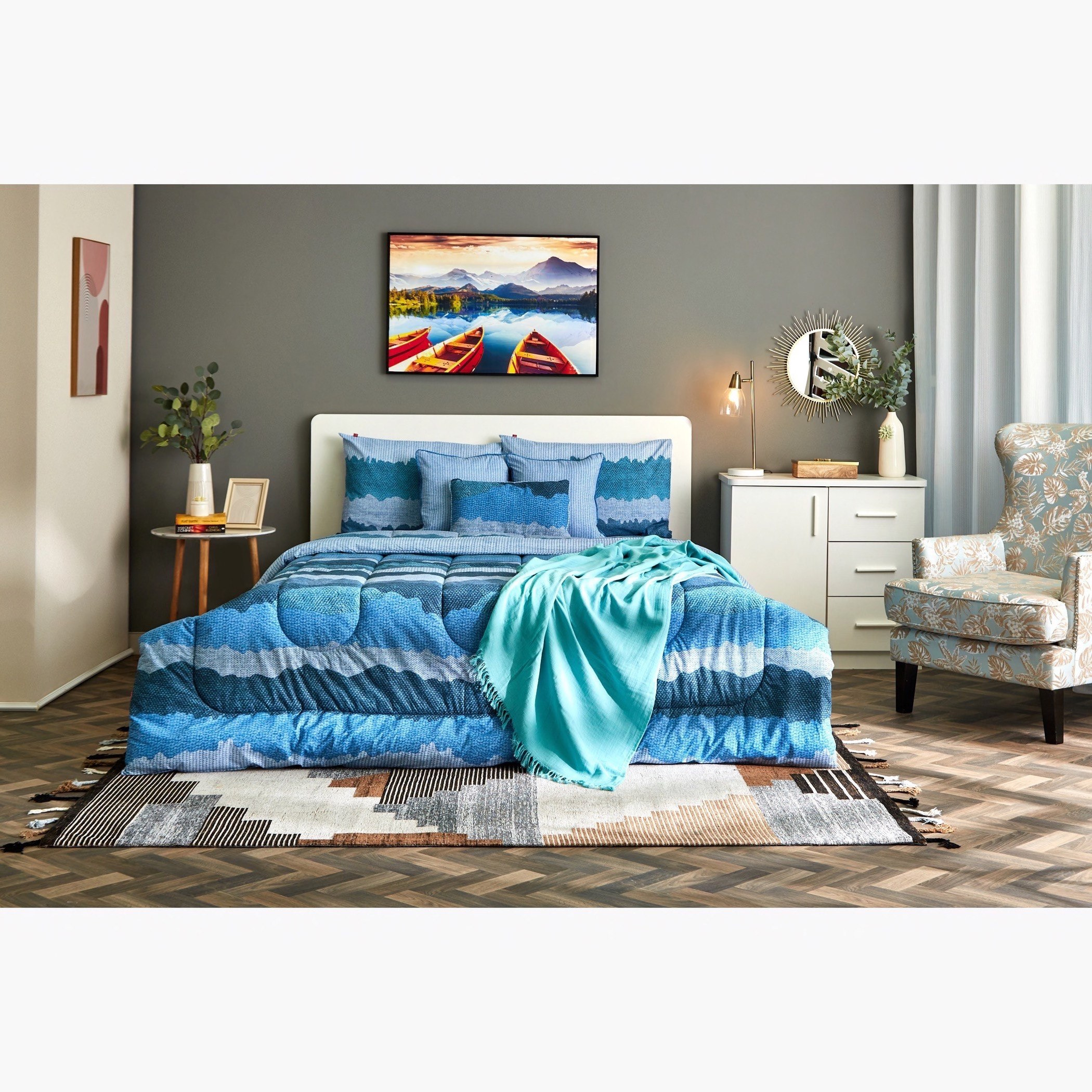 طقم لحاف قطن كينج بطبعات 7 قطع من ويليام- 220x240 سم-hbxhomeware-hbxdecorandfurnishings-image-10