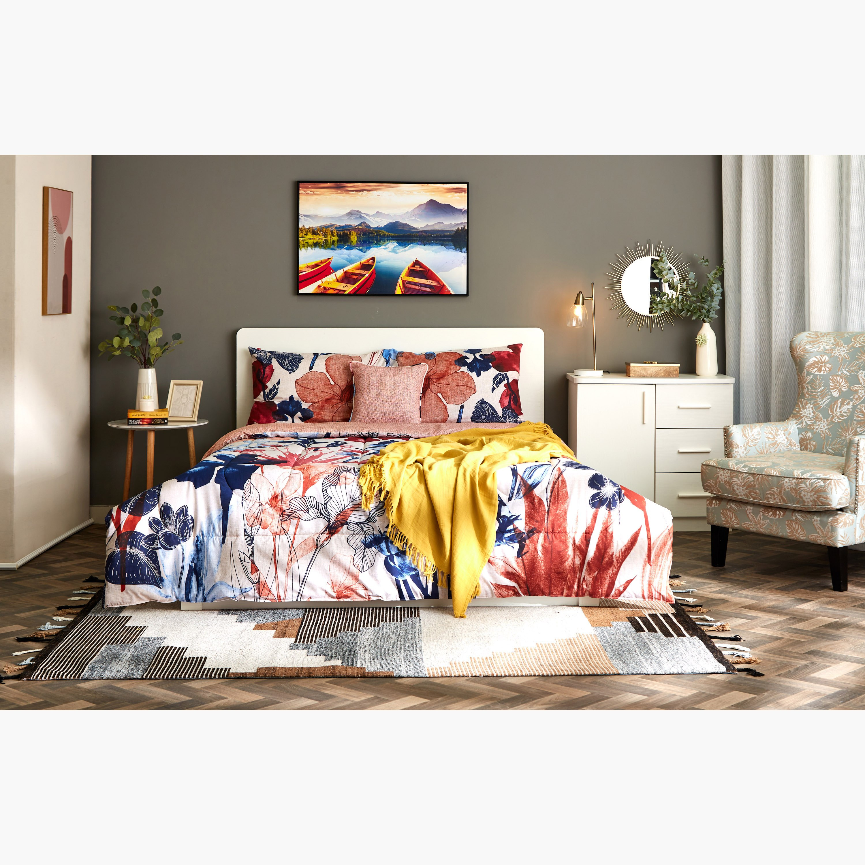 طقم لحاف قطن مزدوح بطبعات 5 قطع من آريس فيلد - 160x220 سم-hbxhomeware-hbxdecorandfurnishings-image-8