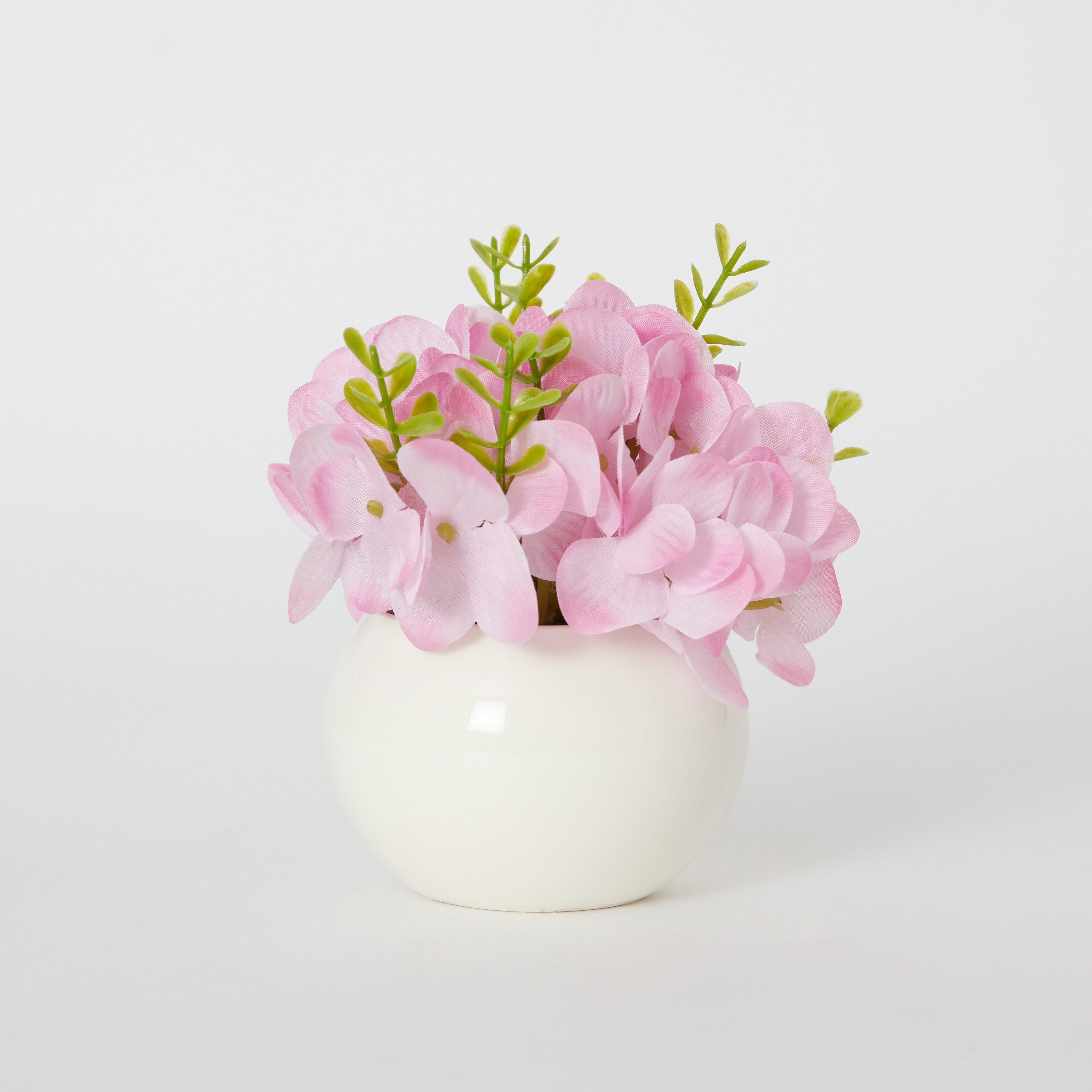 باقة زهور صغيرة في إناء سيراميك مستدير من هالي - 10x13x10 سم-hbxdecorandfurnishings-homeaccessories-artificialflowersandplants-image-5