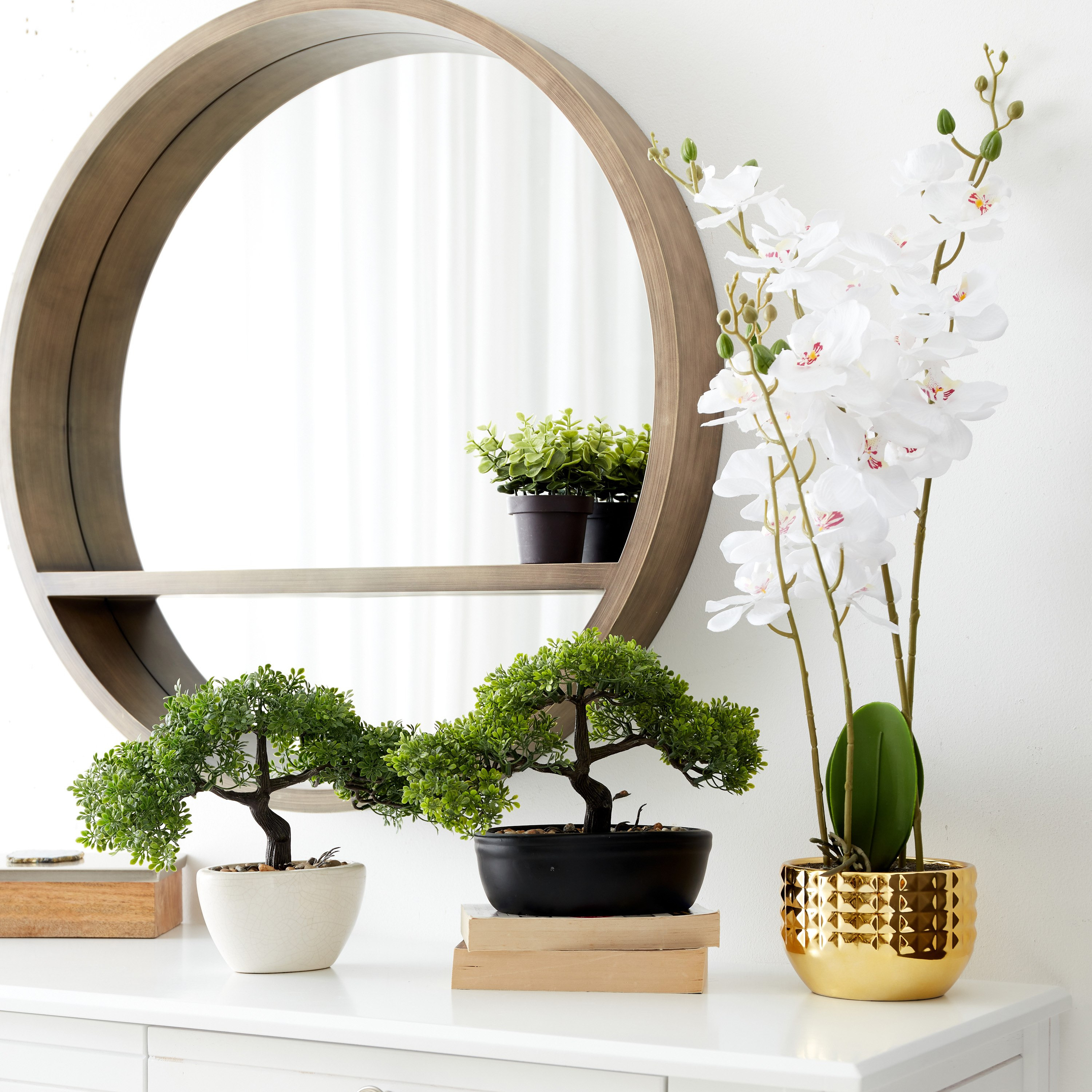 Hallie Bonsai in Oval Pot - 32x24x14 cm-hbxdecorandfurnishings-homeaccessories-artificialflowersandplants-image-5