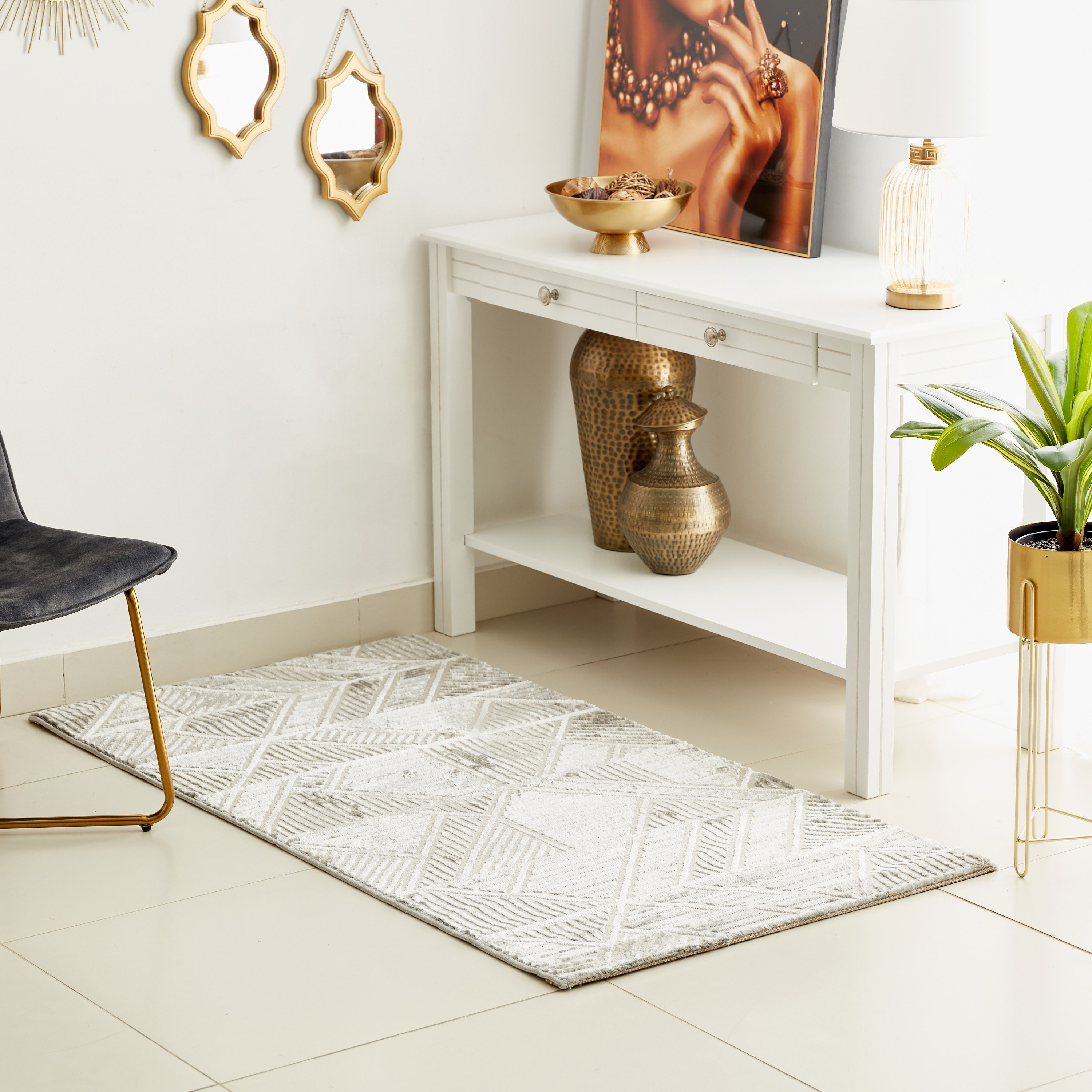 سجادة بولي بروبلين مقاومة للبقع من فيرا - 80x230 سم-hbxdecorandfurnishings-floorcoverings-rugs-image-1