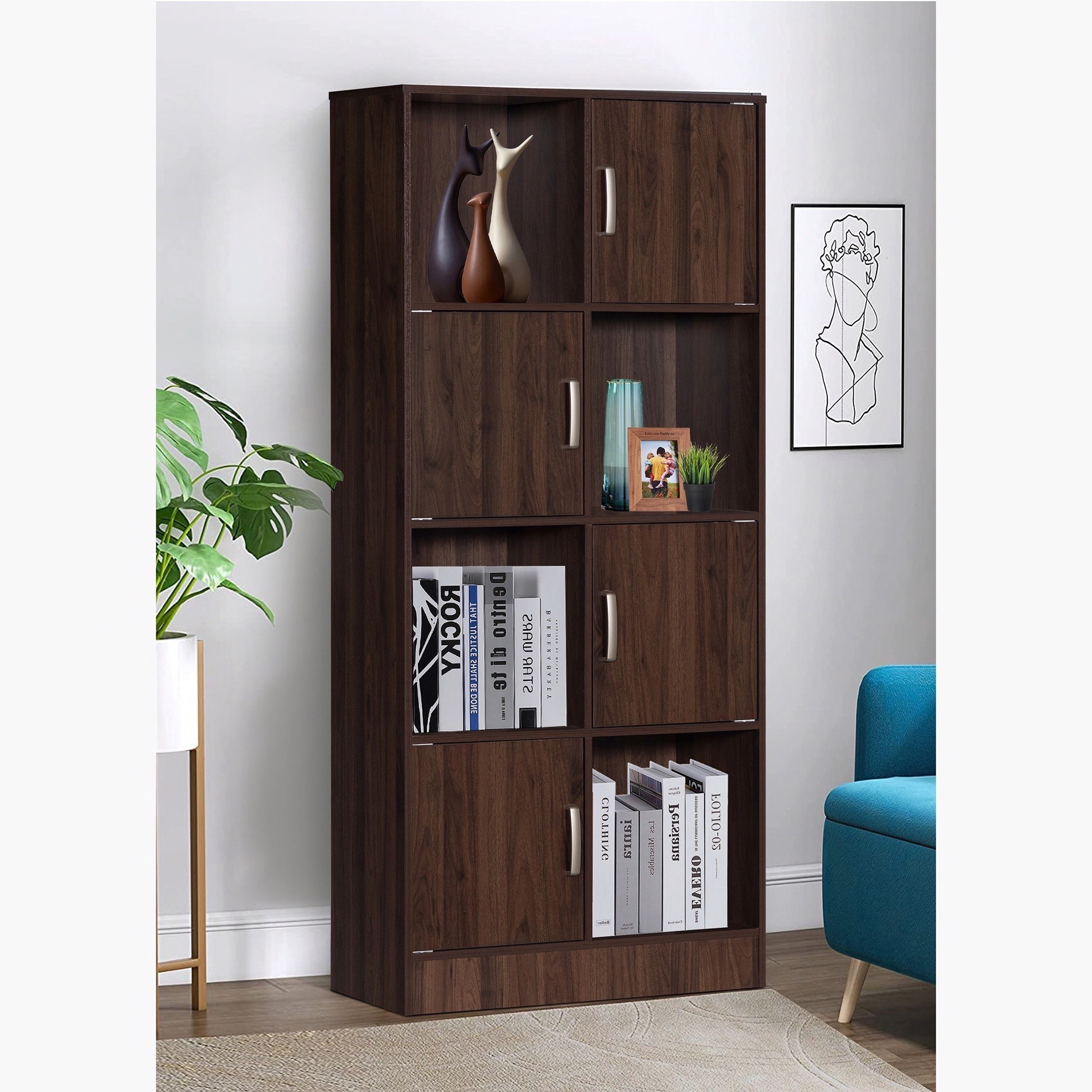 خزانة كتب بـ4 أبواب من كوبر-hbxfurniture-office-bookcases-image-1