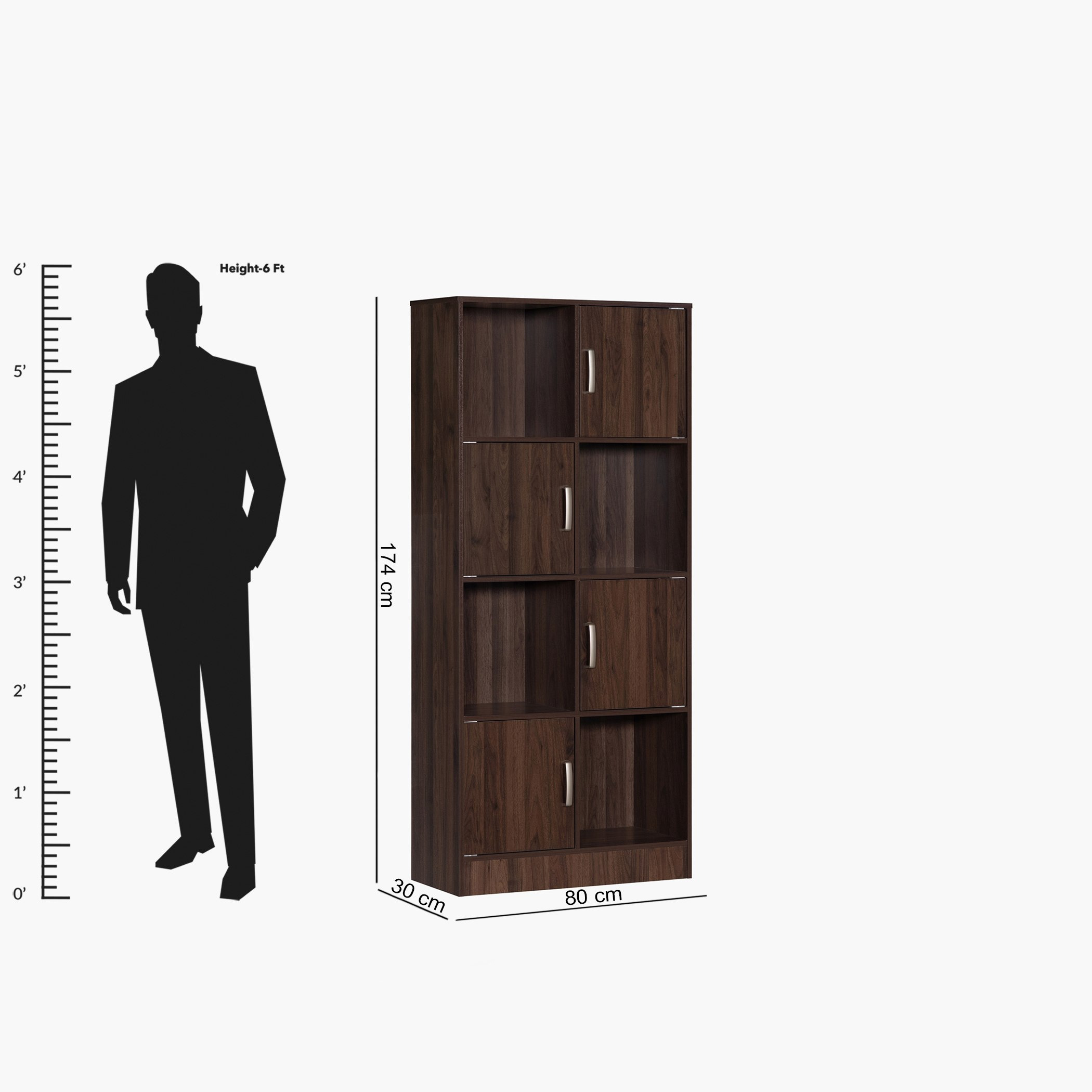 خزانة كتب بـ4 أبواب من كوبر-hbxfurniture-office-bookcases-image-5