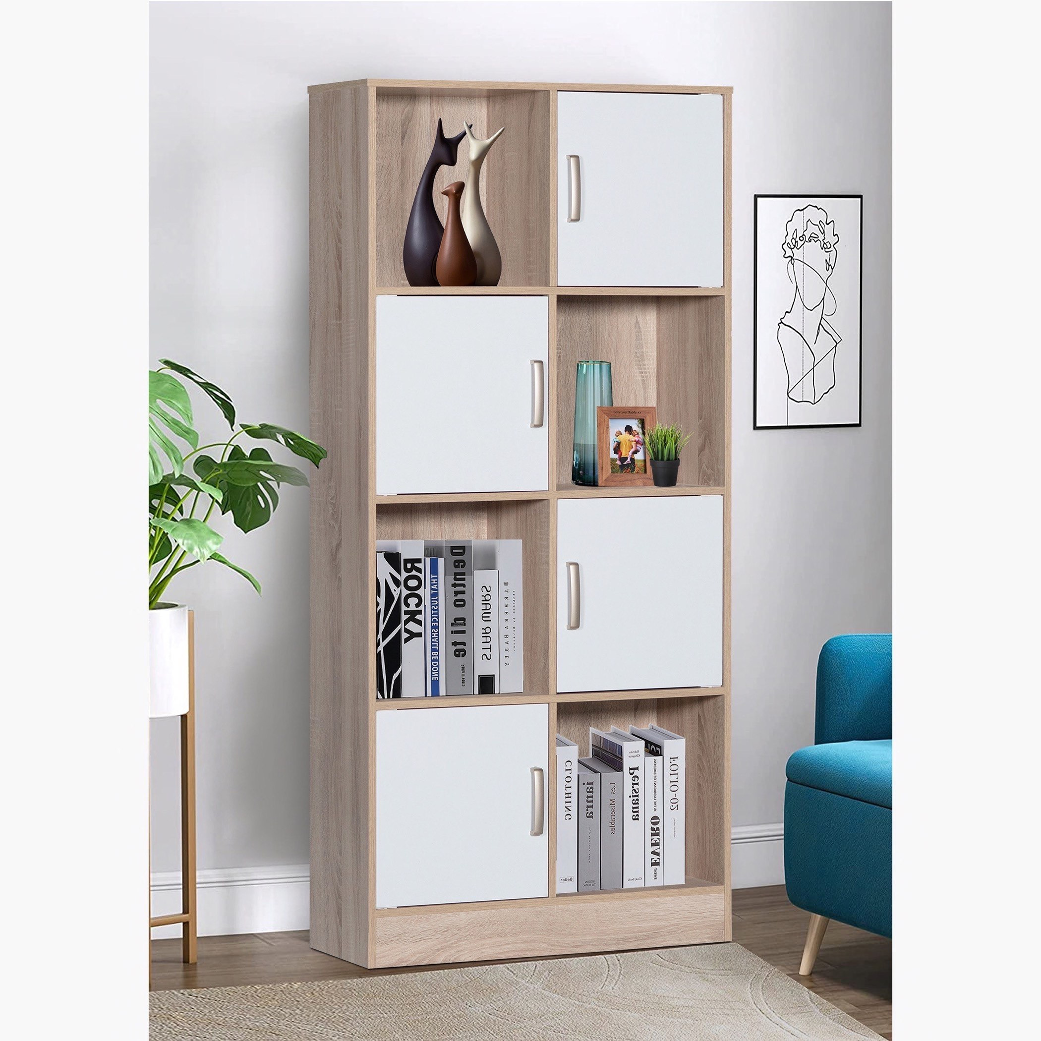 Cooper Bookcase with 4 Doors-hbxfurniture-office-bookcases-image-1