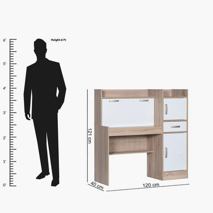 Cooper 1-Drawer Study Desk with 2 Doors-Desks-image-4