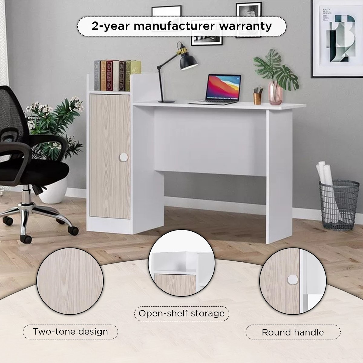 Vanilla Study Desk with Door-hbxfurniture-office-desks-image-6