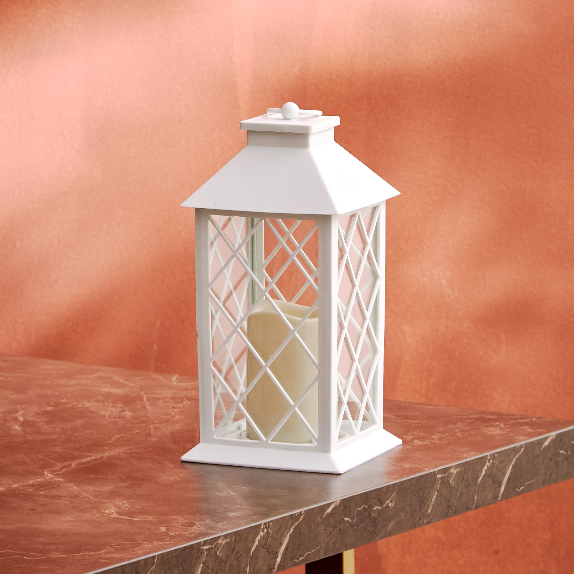 فانوس إل إي دي بلاستيك من اورلا - 14x14x30 سم-hbxdiningroom-lighting-decorativesandstringlights-image-1