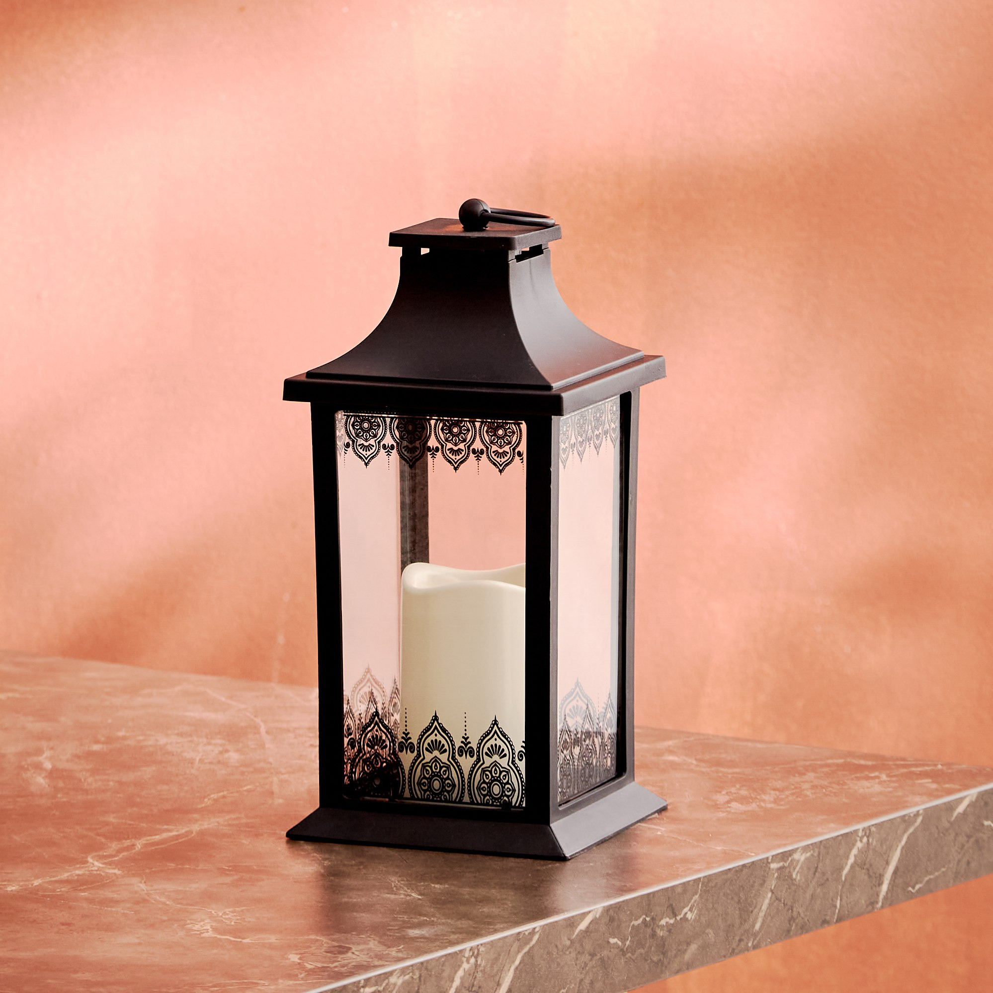 Orla Plastic LED Lantern - 14x14x30 cm-hbxdiningroom-lighting-decorativesandstringlights-image-1